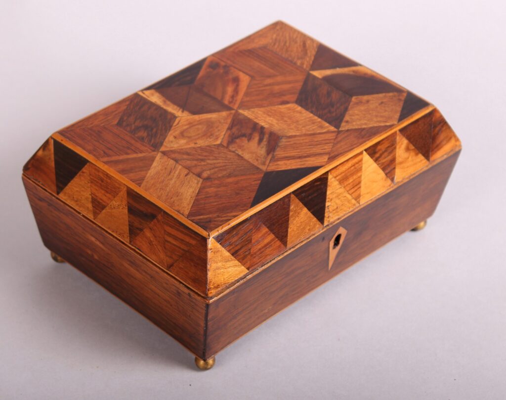 Regency rosewood small work-box