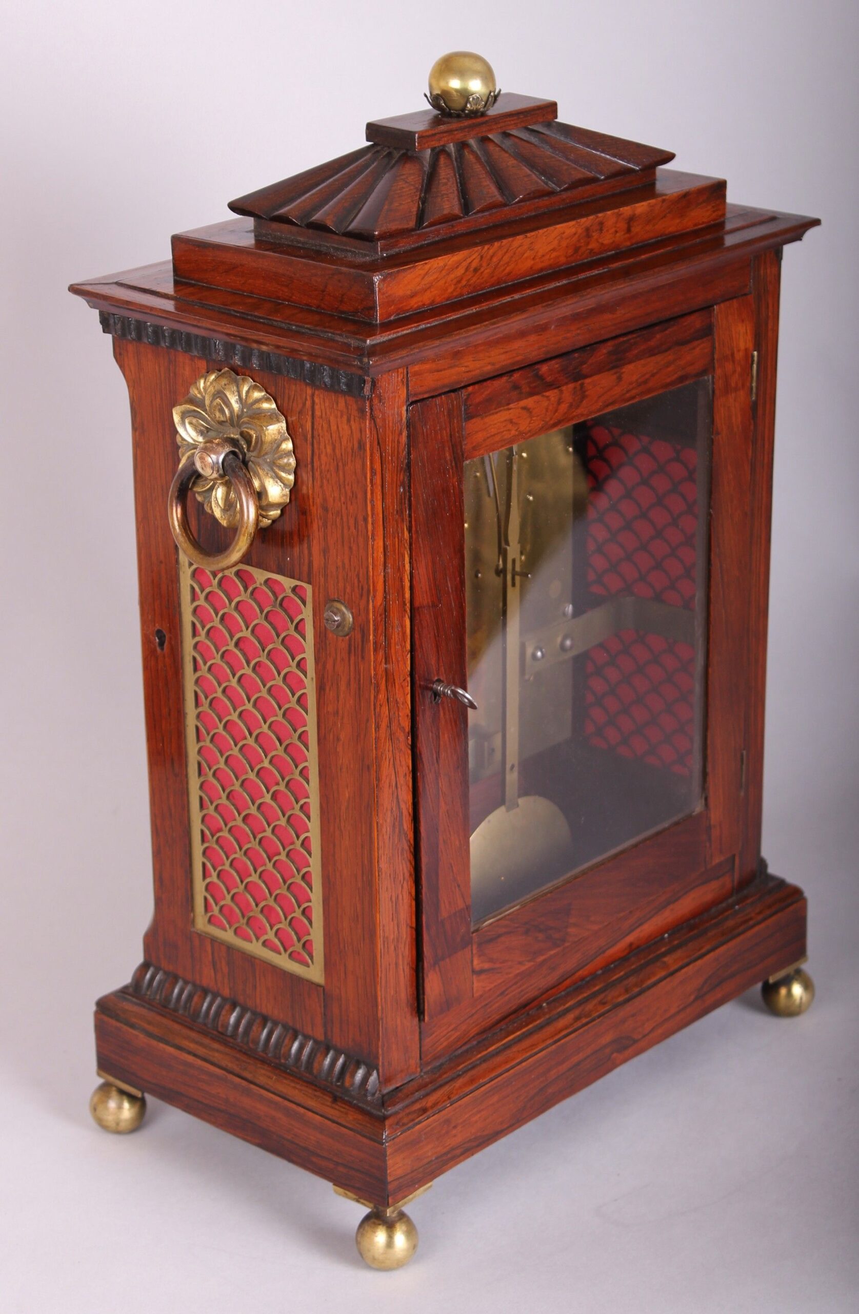 Early 19th century rosewood bracket clock by Sharp, Westmorland St., London