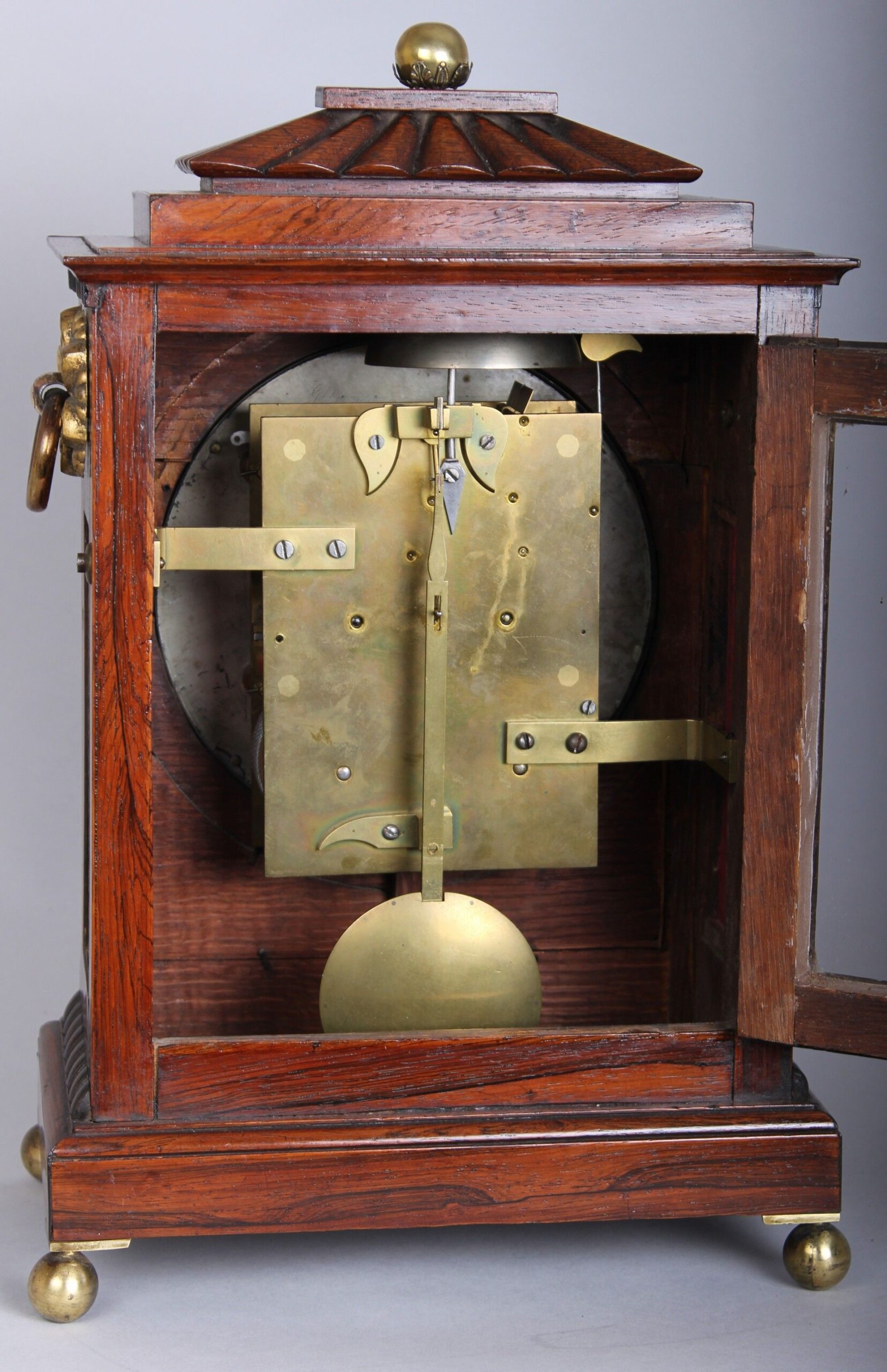 Early 19th century rosewood bracket clock by Sharp, Westmorland St., London
