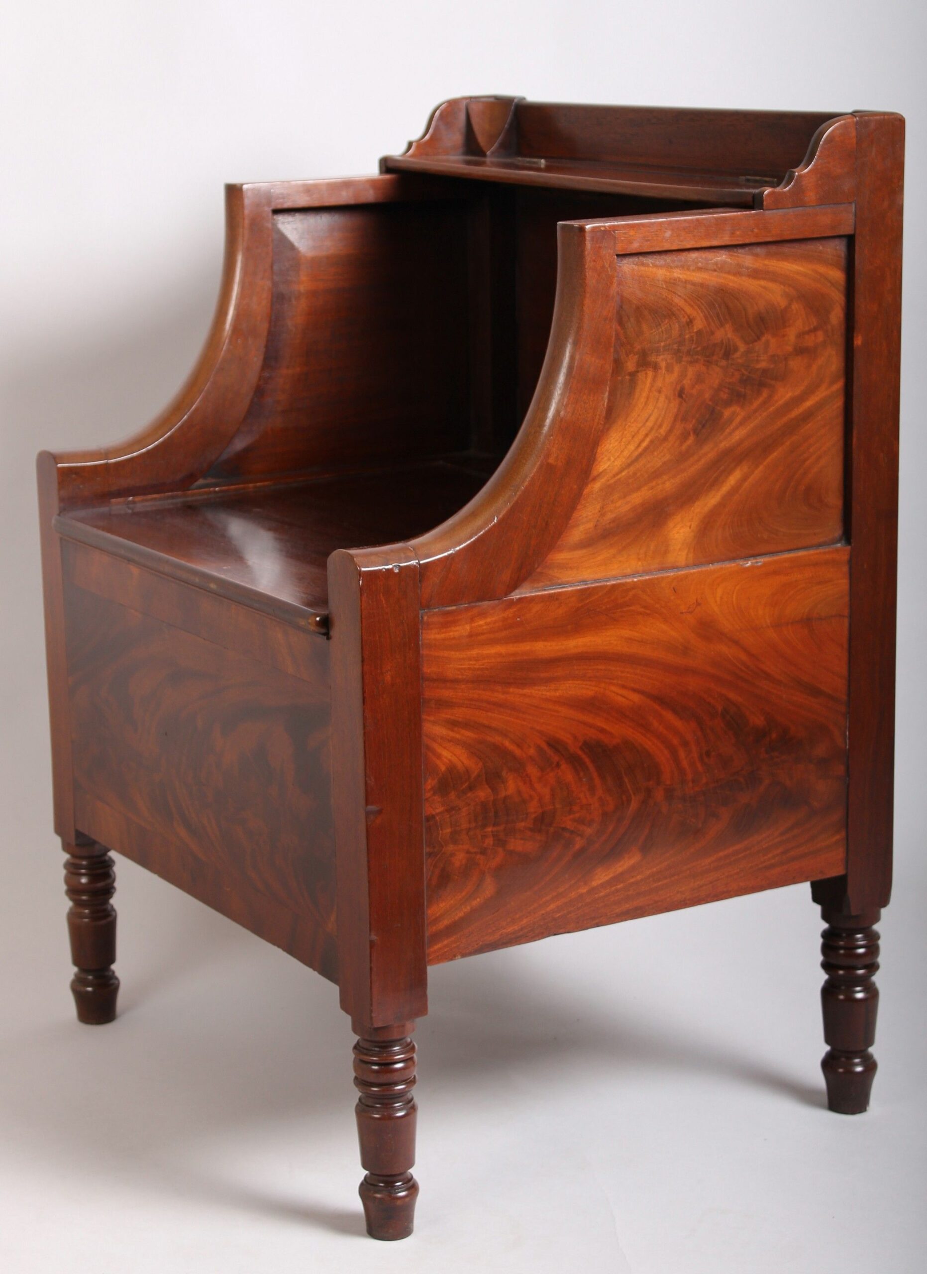 George IV period mahogany Elbow and Flap night-table