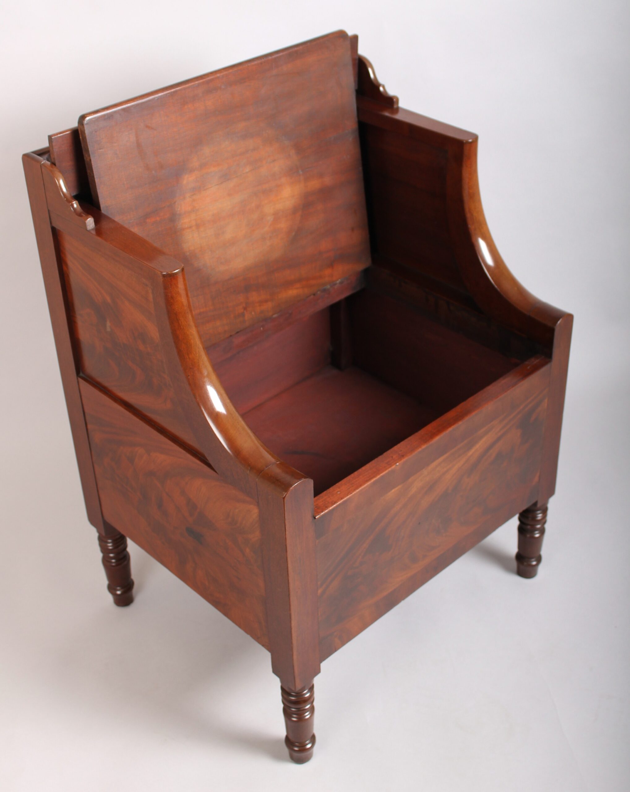 George IV period mahogany Elbow and Flap night-table