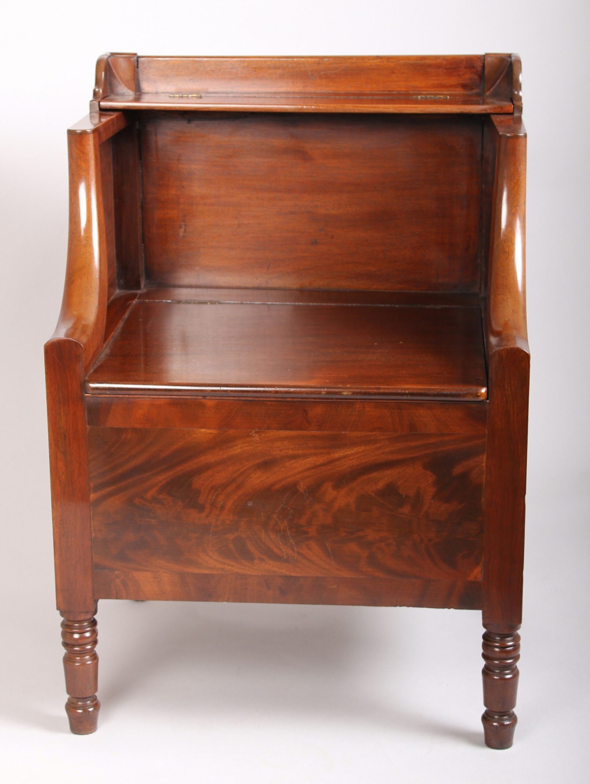 George IV period mahogany Elbow and Flap night-table