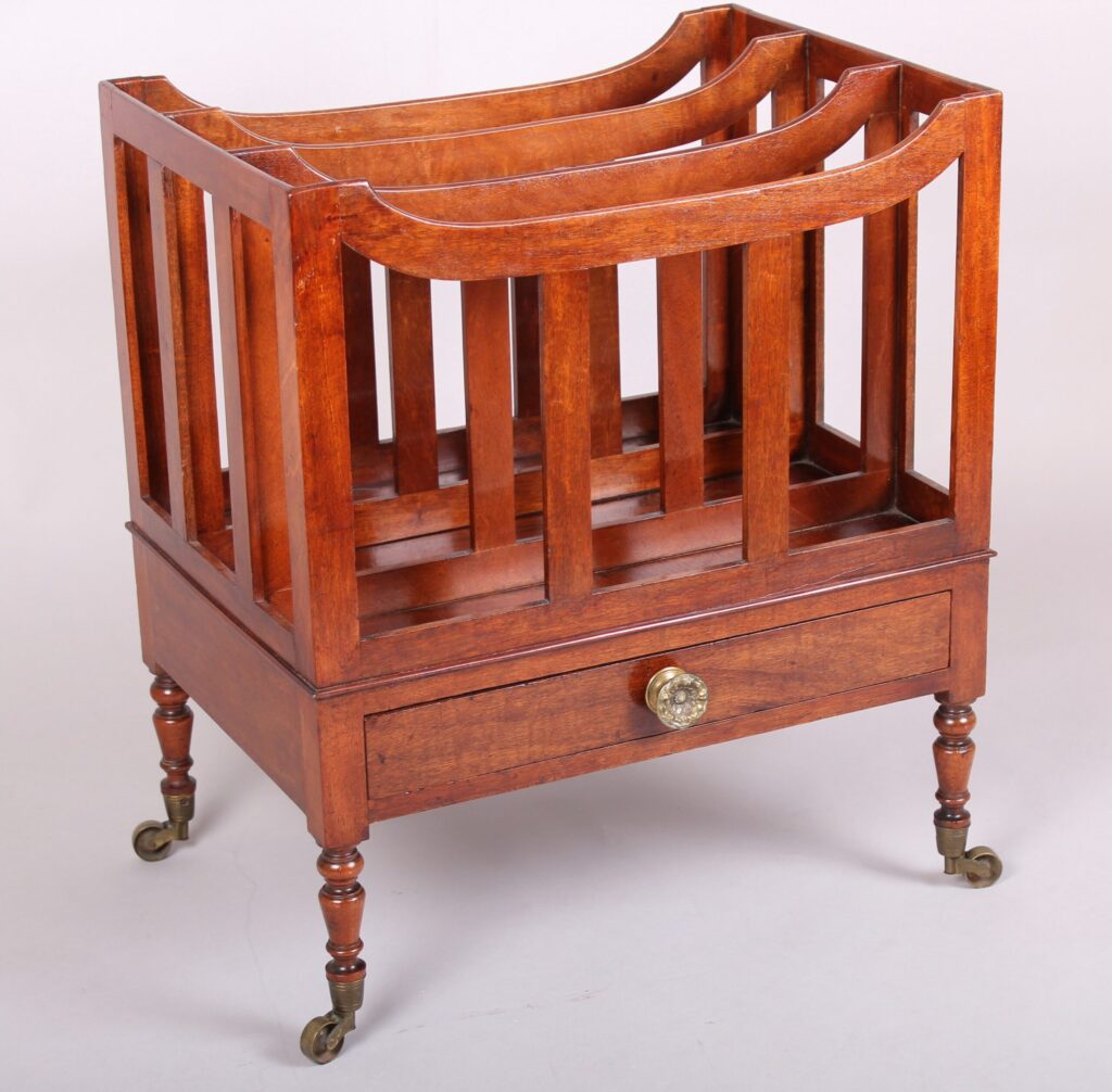 George III period mahogany Canterbury