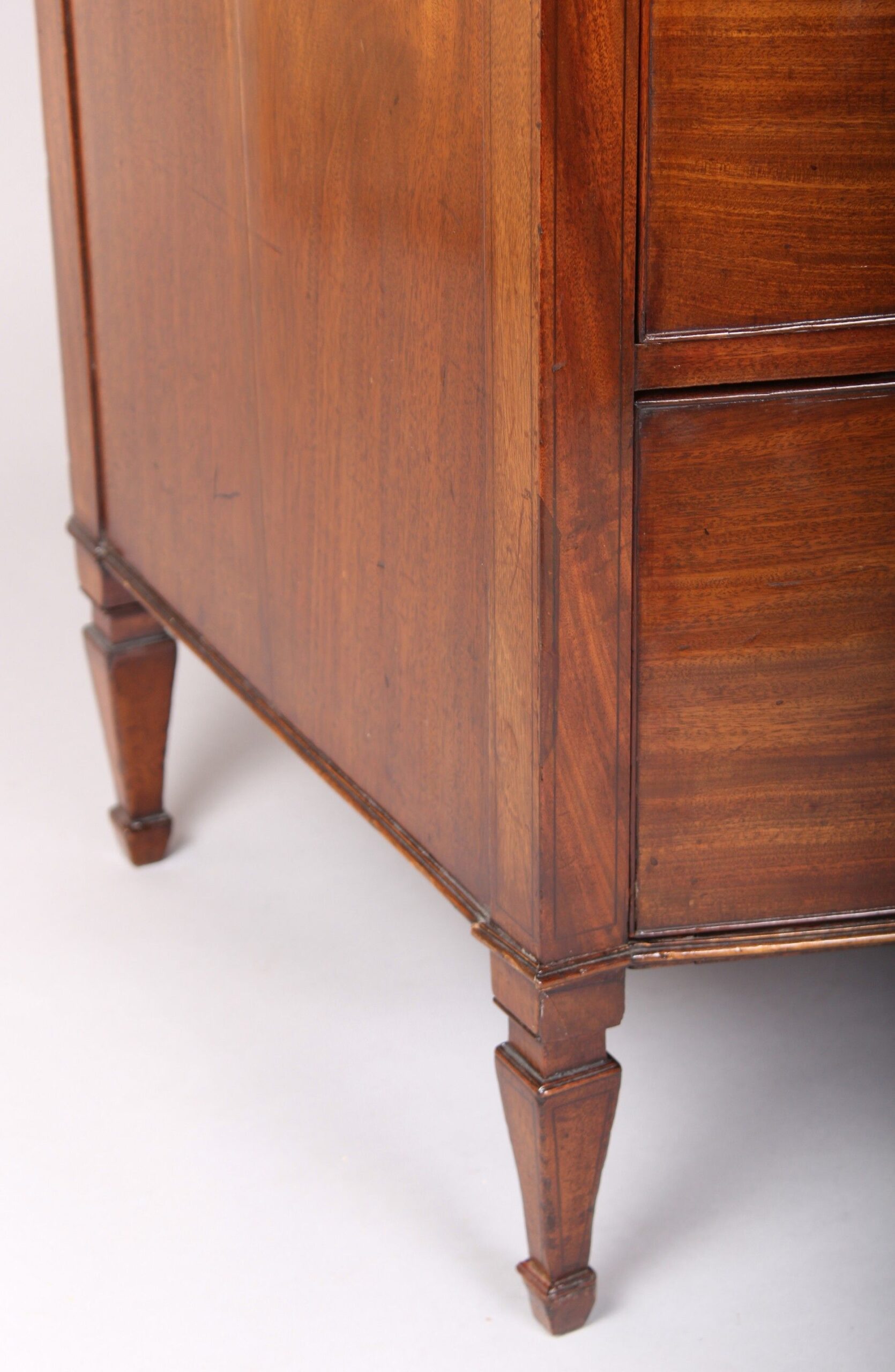 George III period mahogany bow-fronted chest-of-drawers