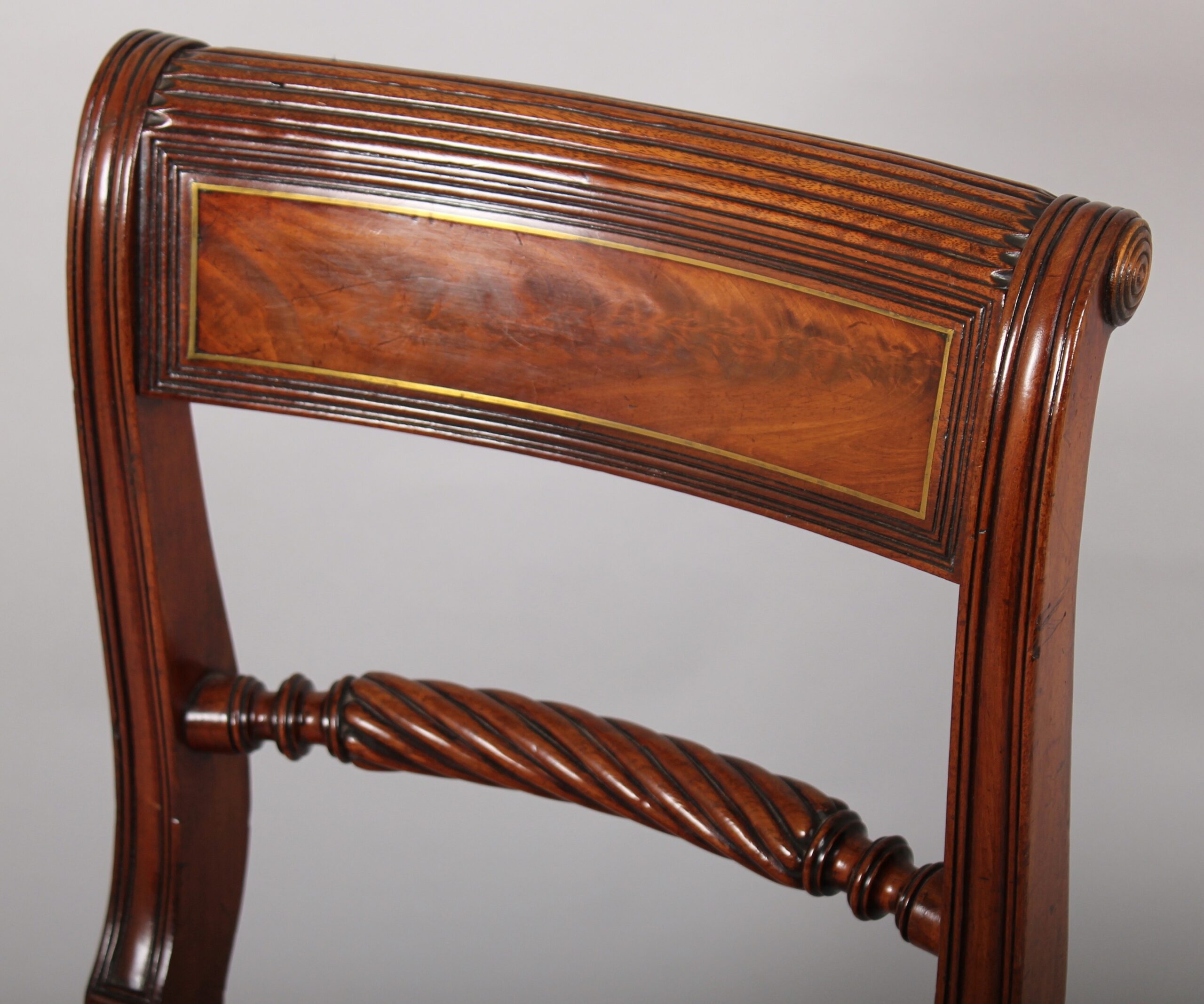 A good quality set of eight George IV period mahogany dining-chairs