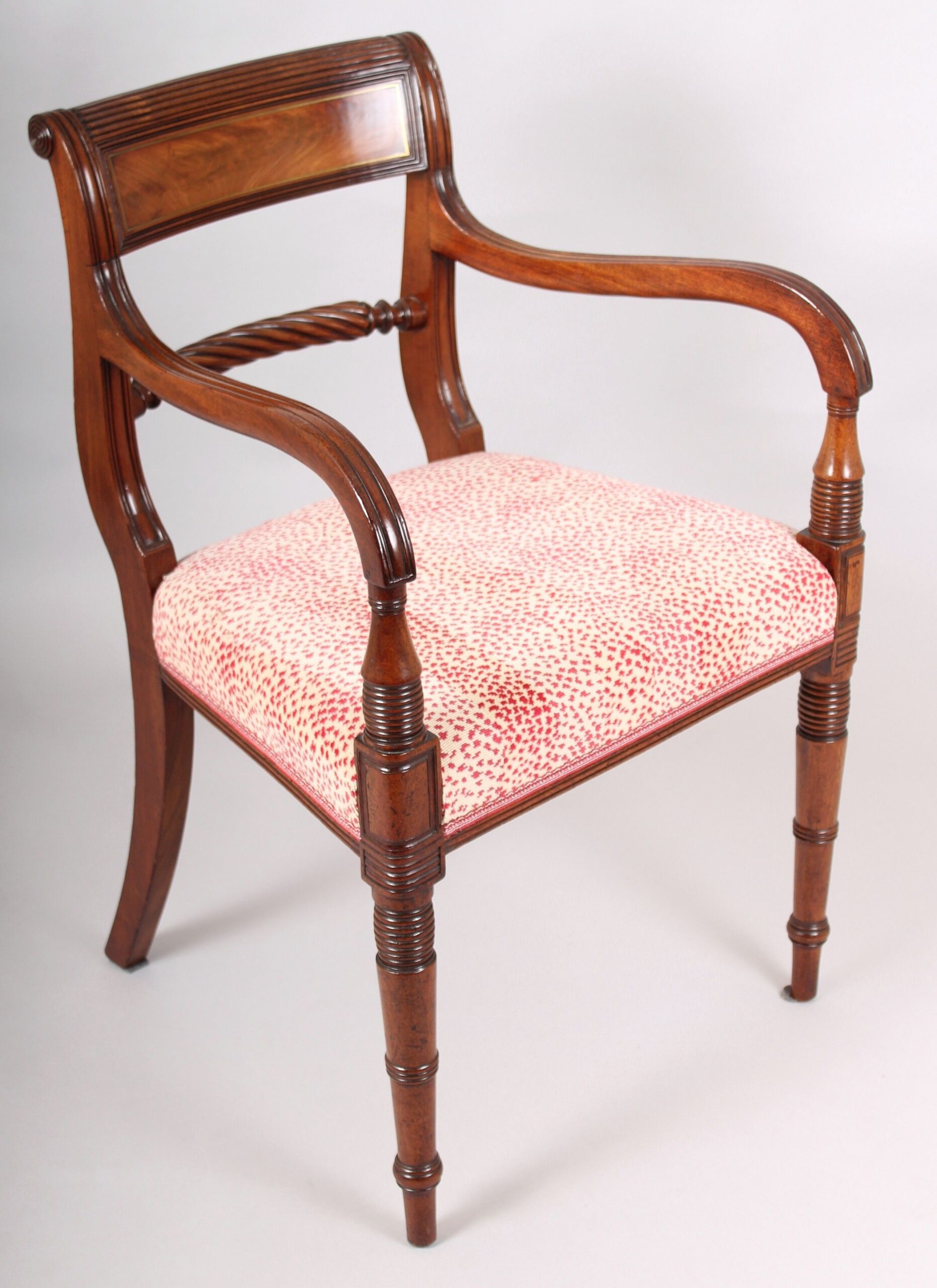 A good quality set of eight George IV period mahogany dining-chairs