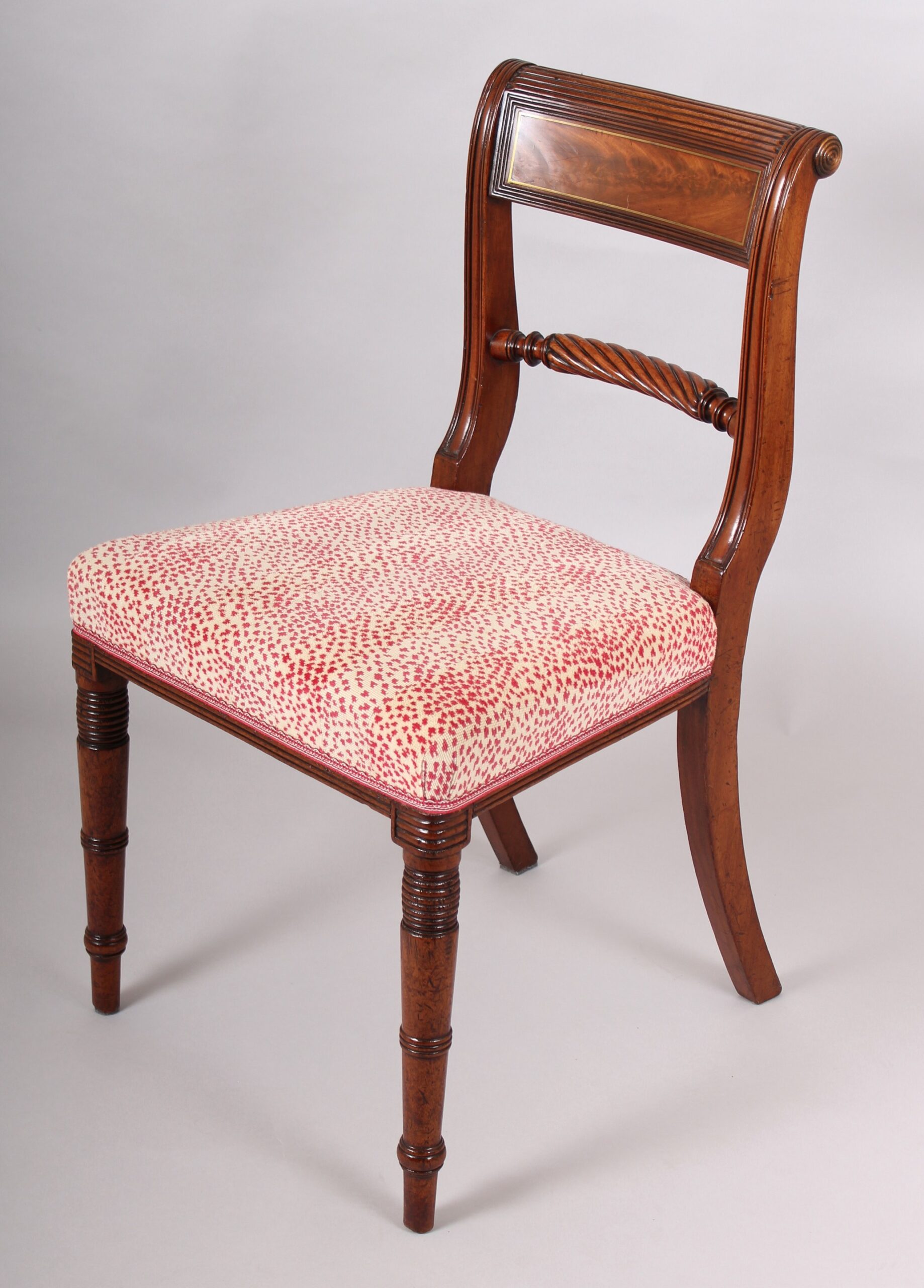 A good quality set of eight George IV period mahogany dining-chairs