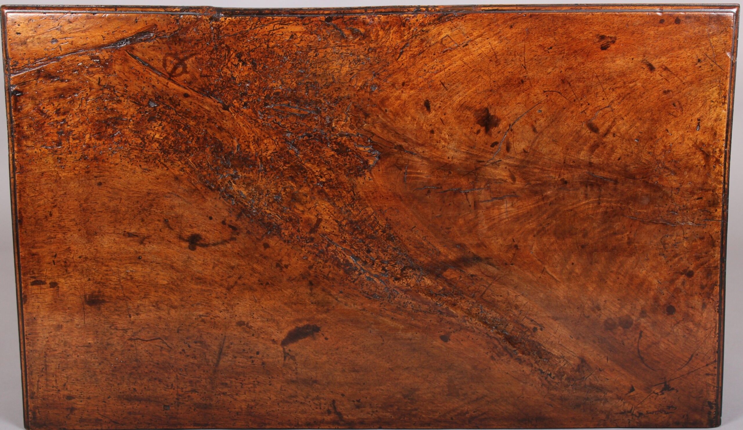 George III period country-made walnut lowboy
