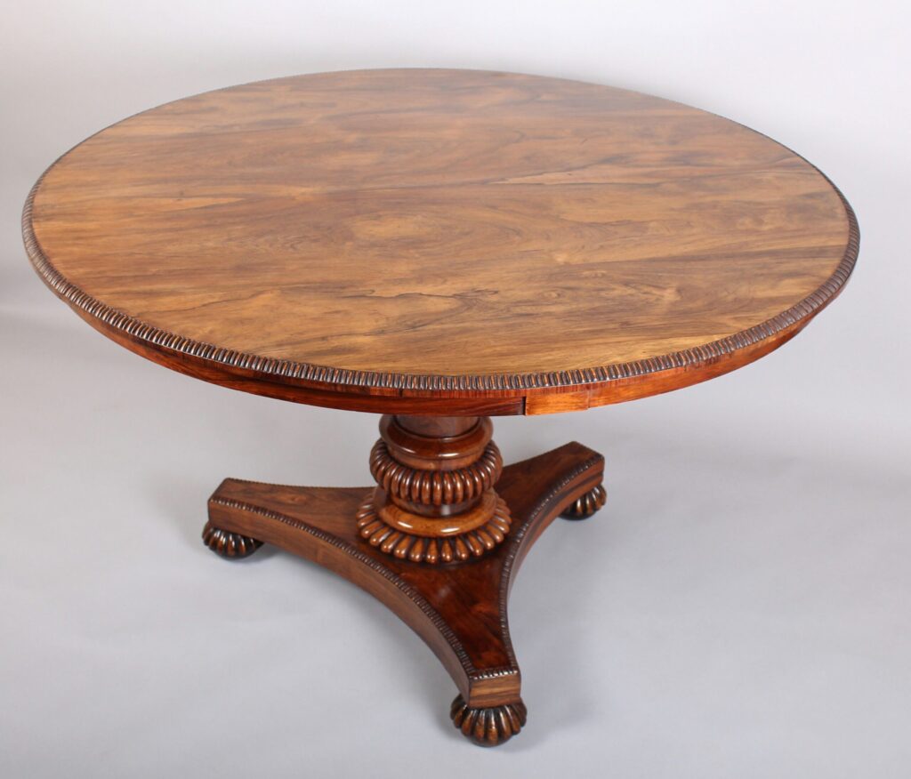 William IV period rosewood centre or dining table