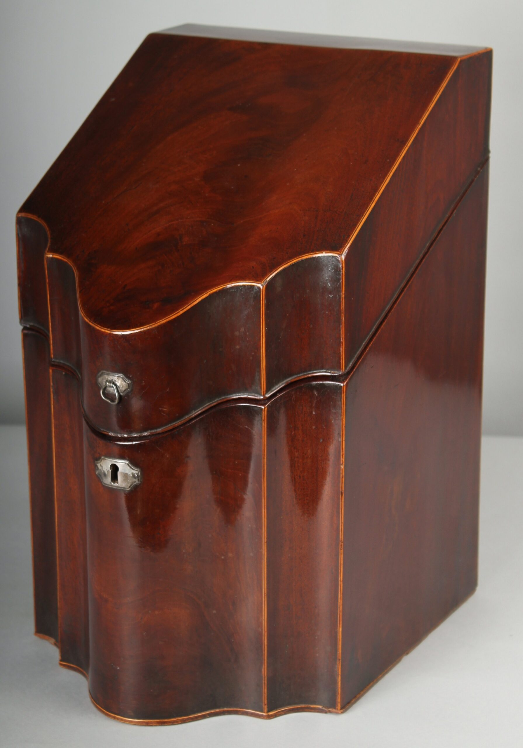 George III period mahogany cutlery-box
