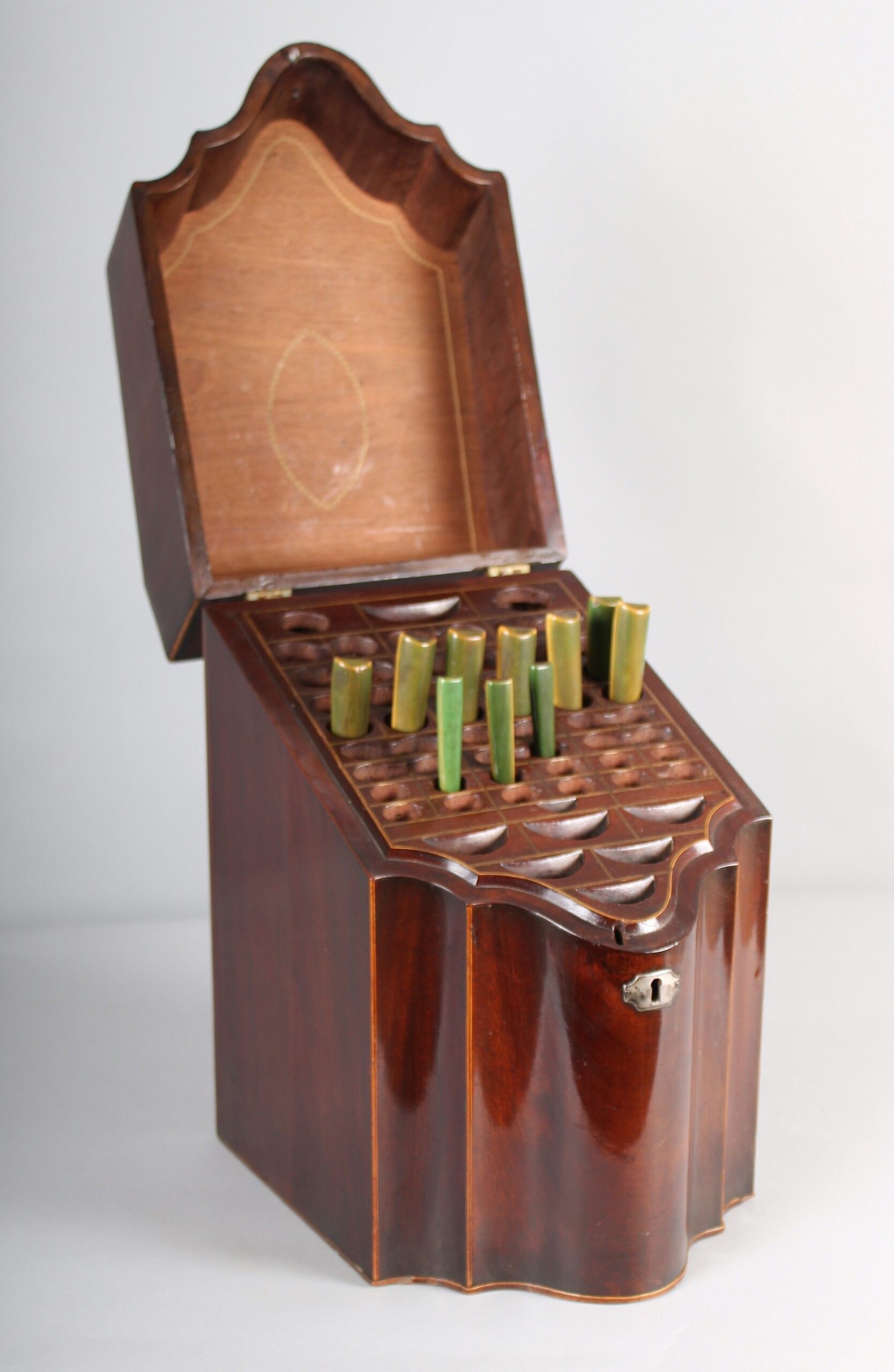 George III period mahogany cutlery-box