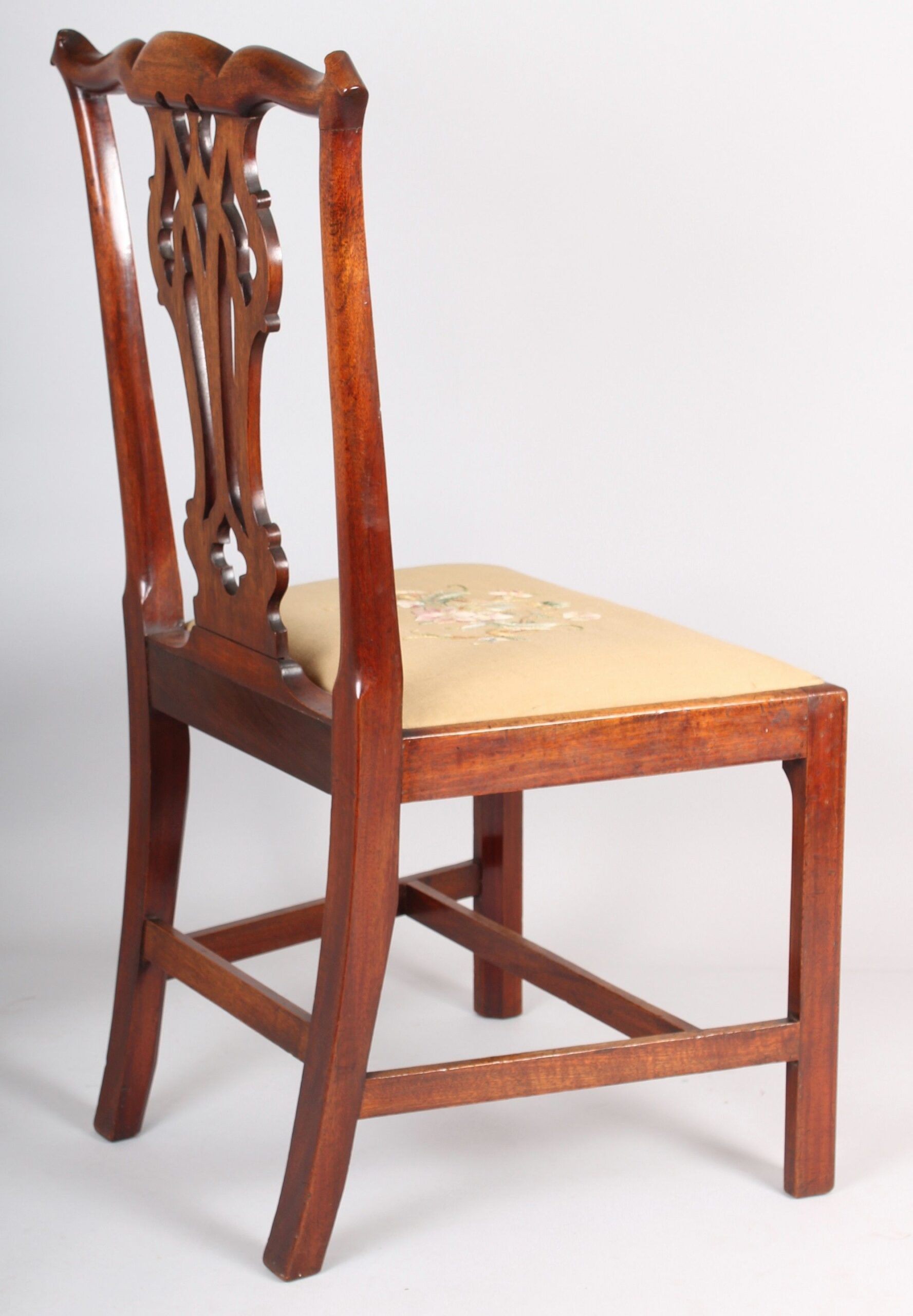 Set of six George III period mahogany ‘Country Chippendale’ dining-chairs