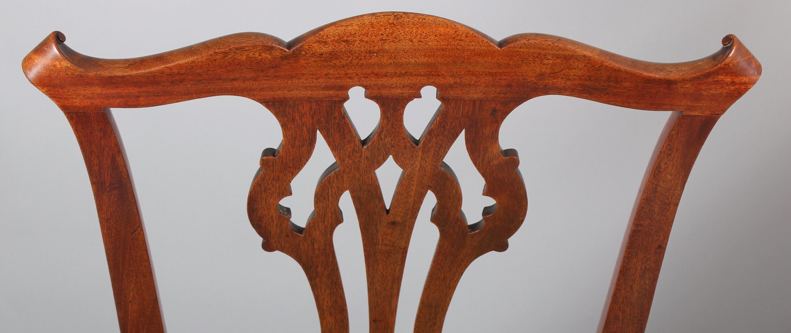 Set of six George III period mahogany ‘Country Chippendale’ dining-chairs