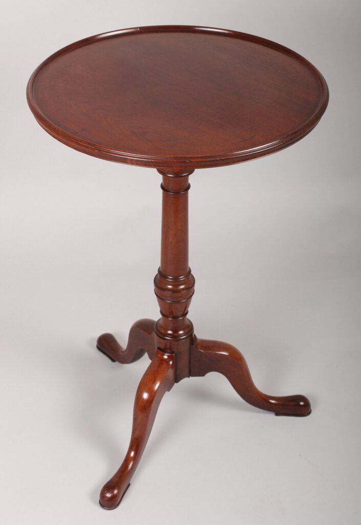 A George III period mahogany tripod table of good dense timber
