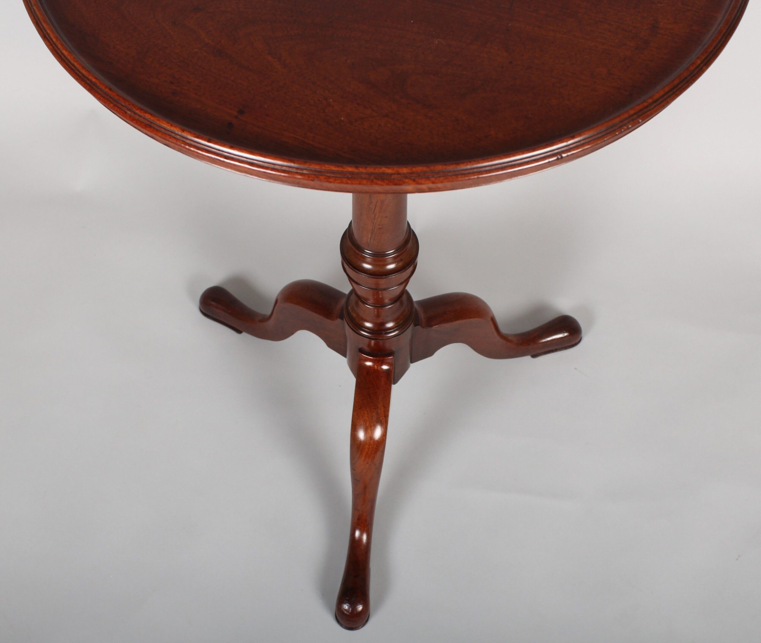 A George III period mahogany tripod table of good dense timber