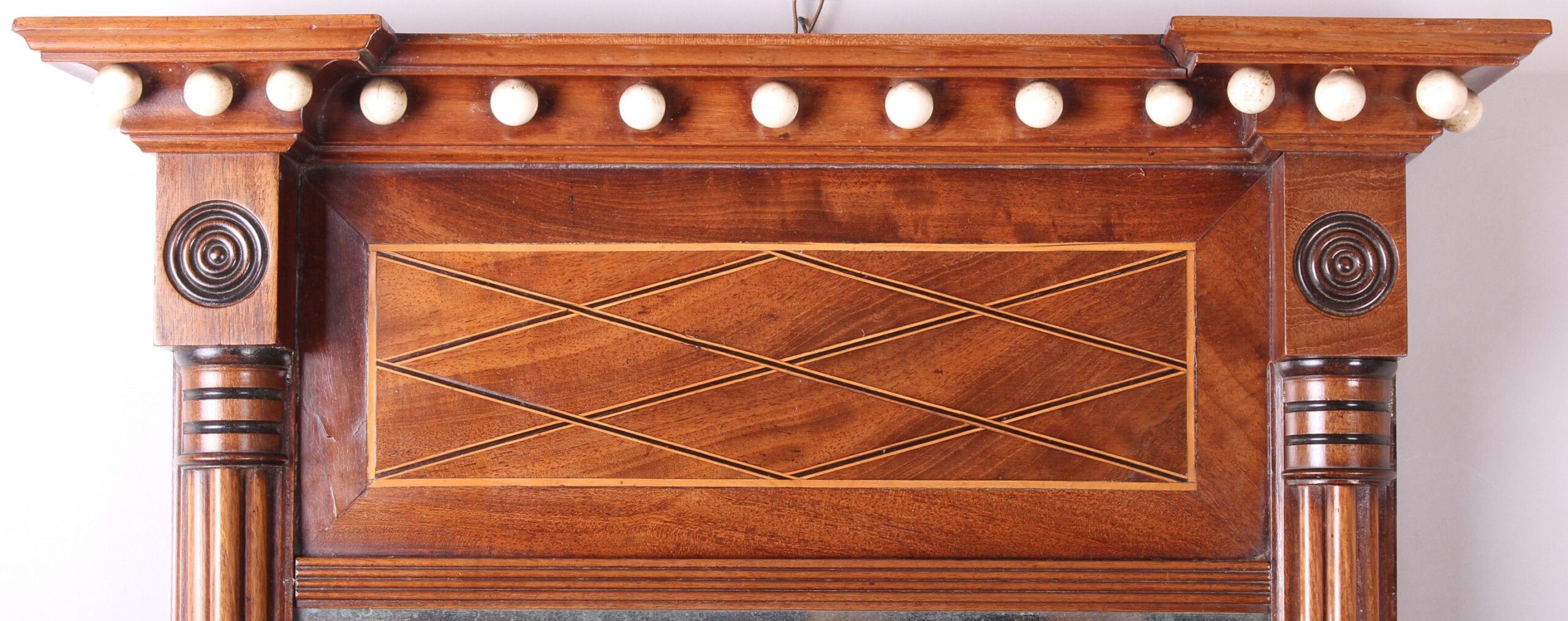 George IV period mahogany small pier glass