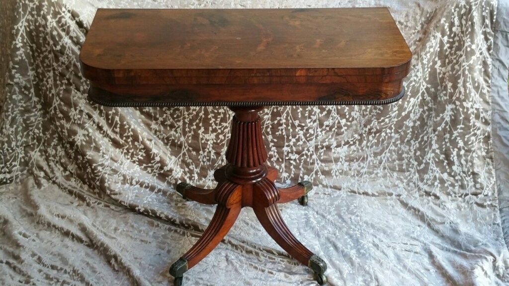 Regency rosewood card-table