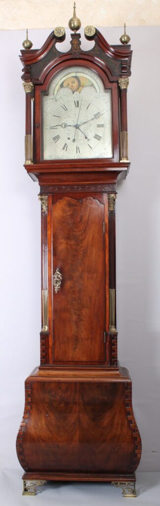 Fine George III period long-case clock by JOS. JOHNSON of DUDLEY in a handsome mahogany case of distinctive North Country character