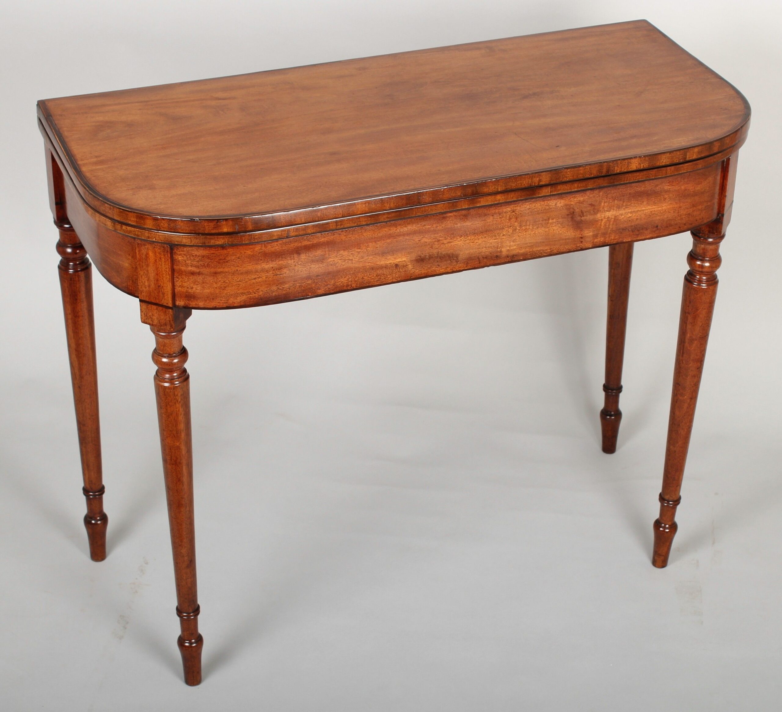 George III period pale mahogany card-table