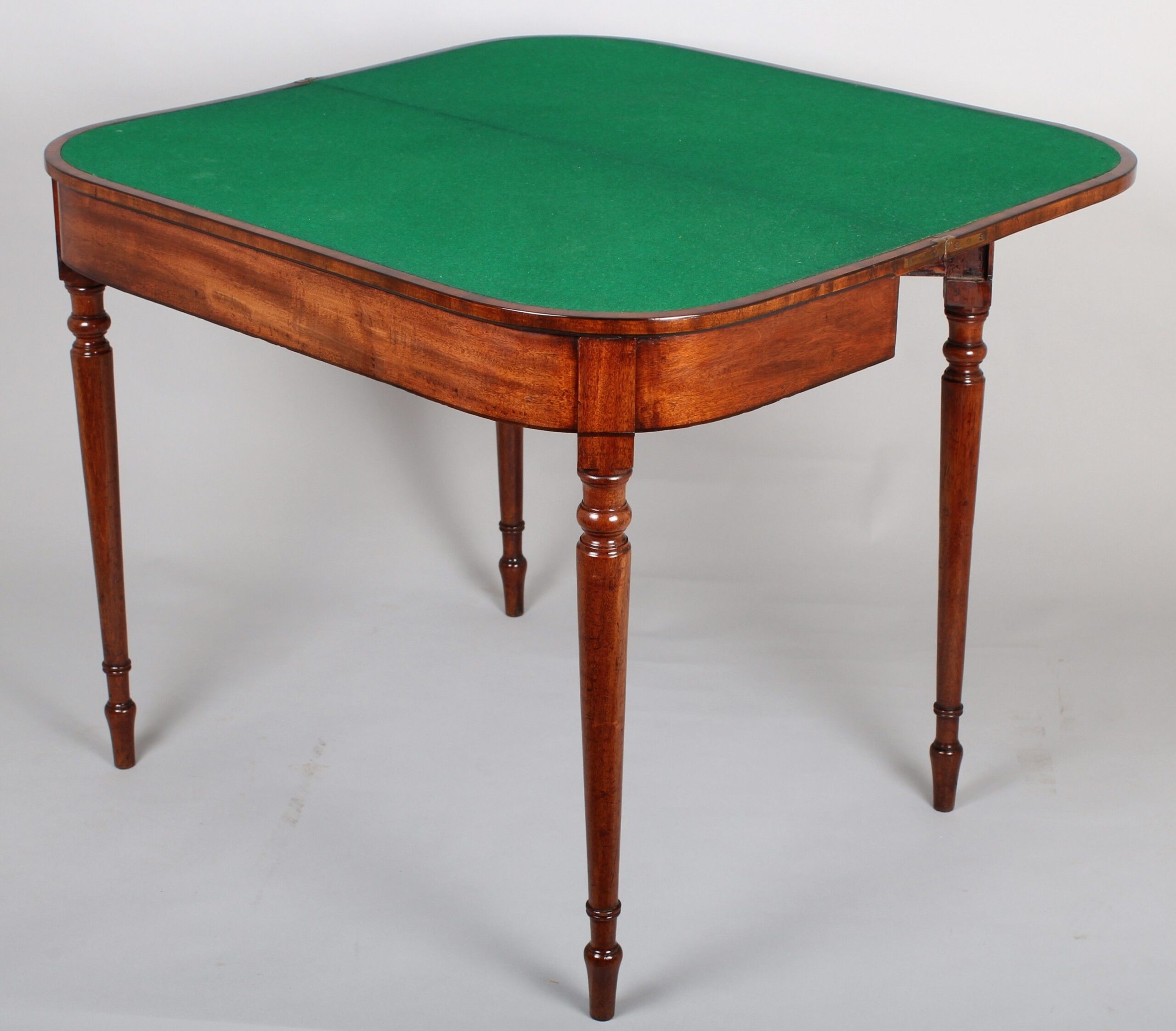 George III period pale mahogany card-table