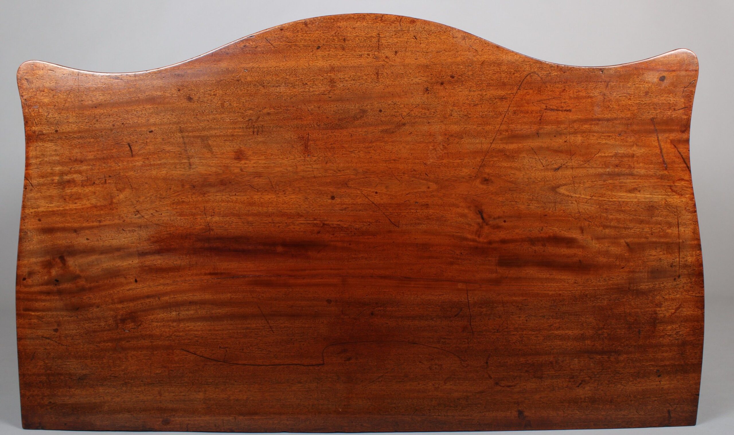 George III period mahogany serpentine fronted chest-of-drawers