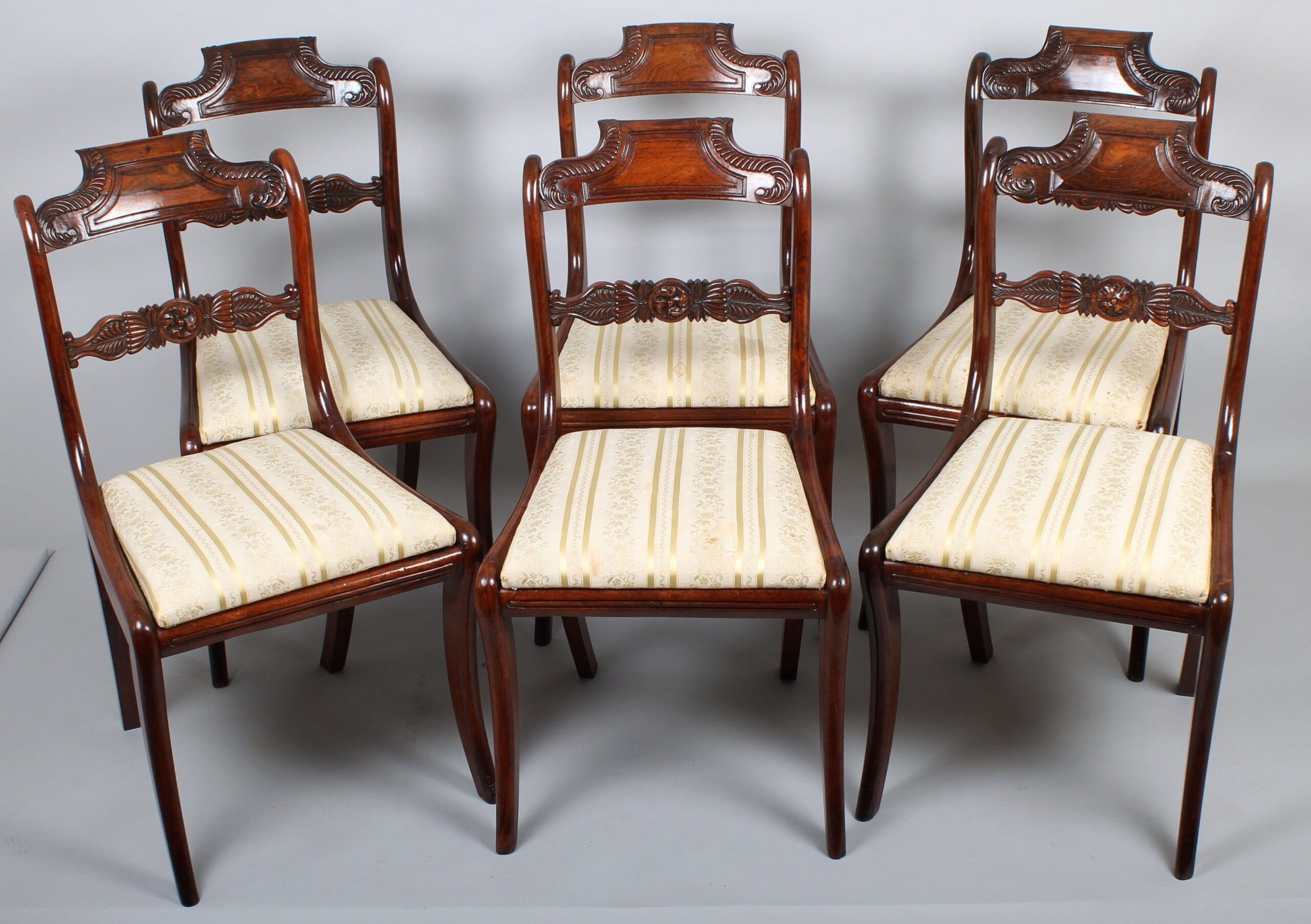 Set of six high quality Regency rosewood chairs