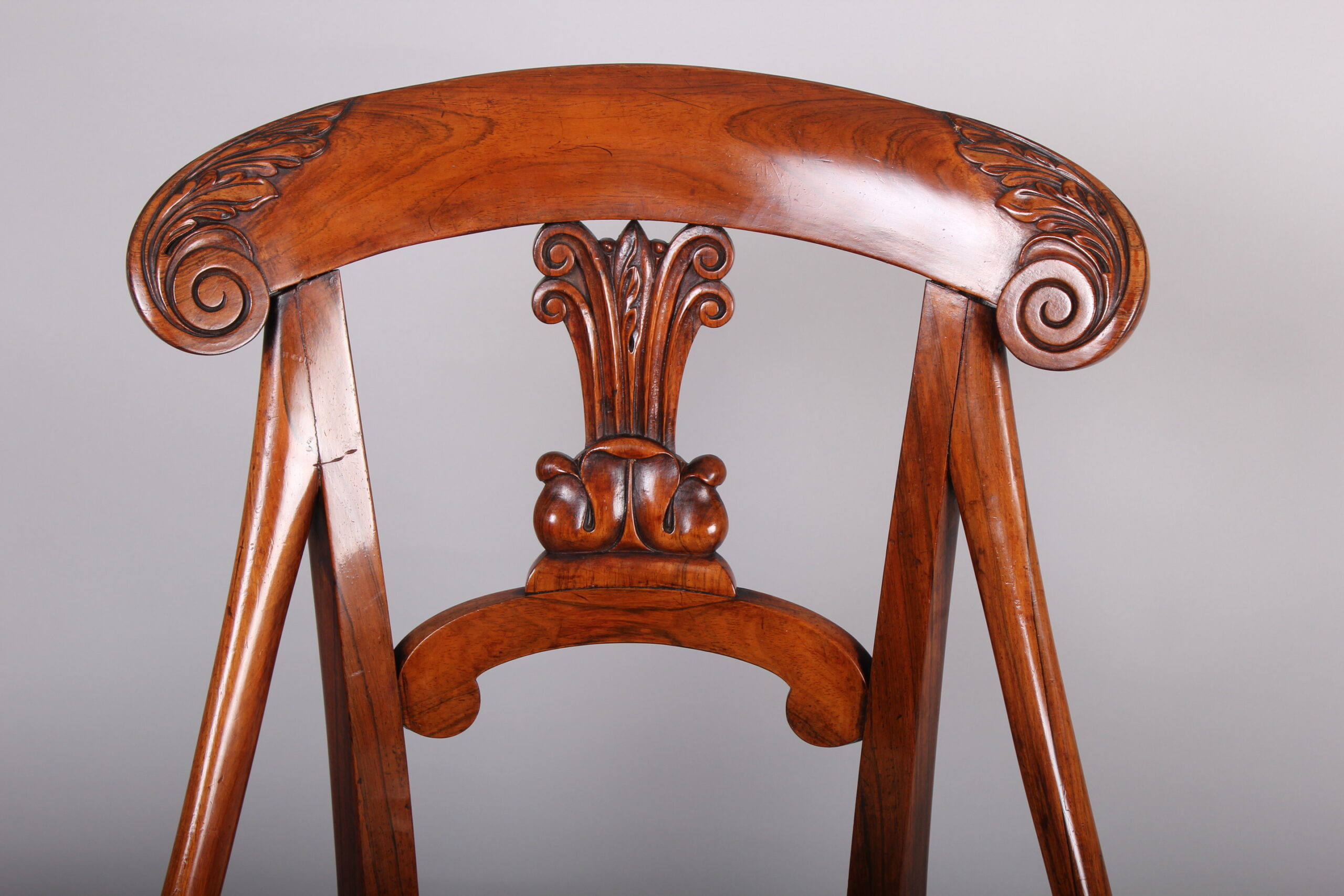 William IV rosewood arm-chair of unusual form and high quality