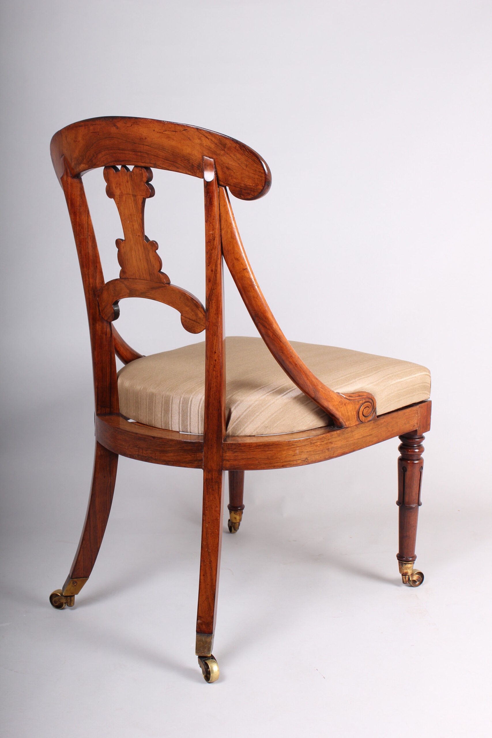 William IV rosewood arm-chair of unusual form and high quality