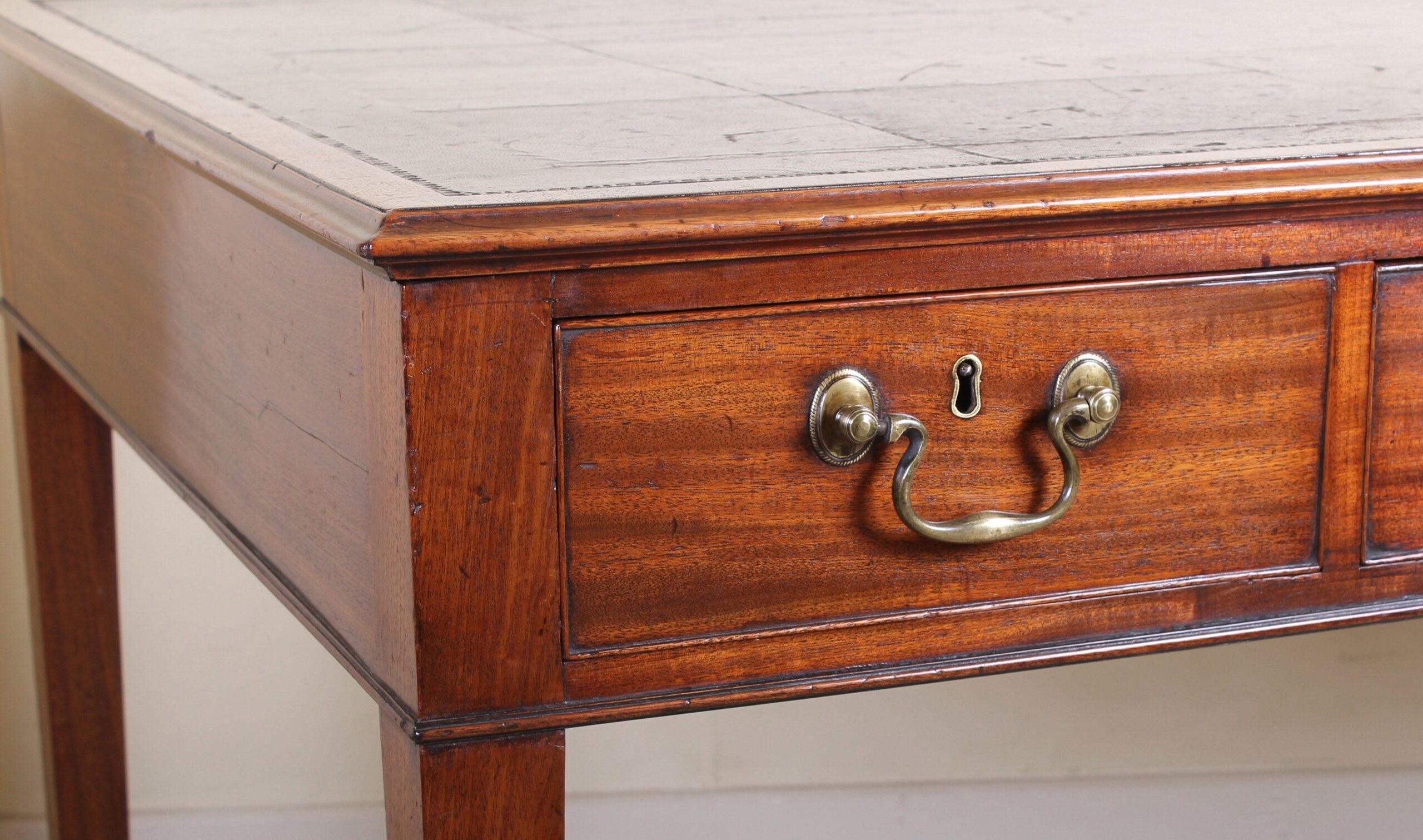 Fine George III period mahogany double-sided writing-table