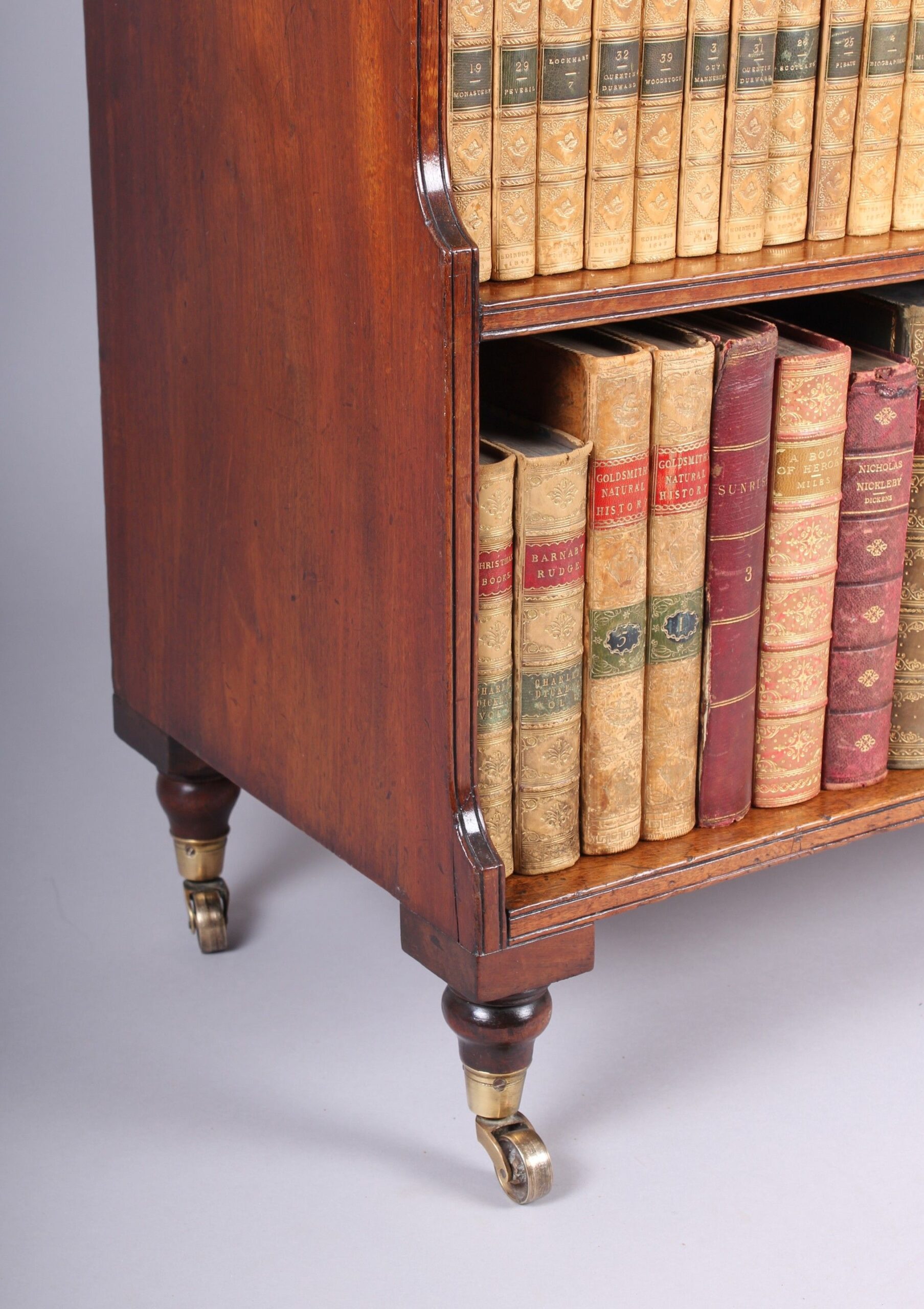 George IV period mahogany open bookcase