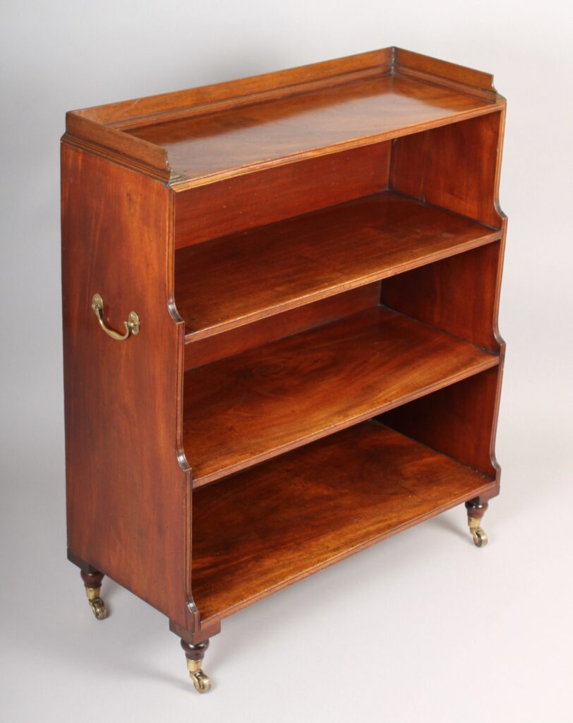 George IV period mahogany open bookcase
