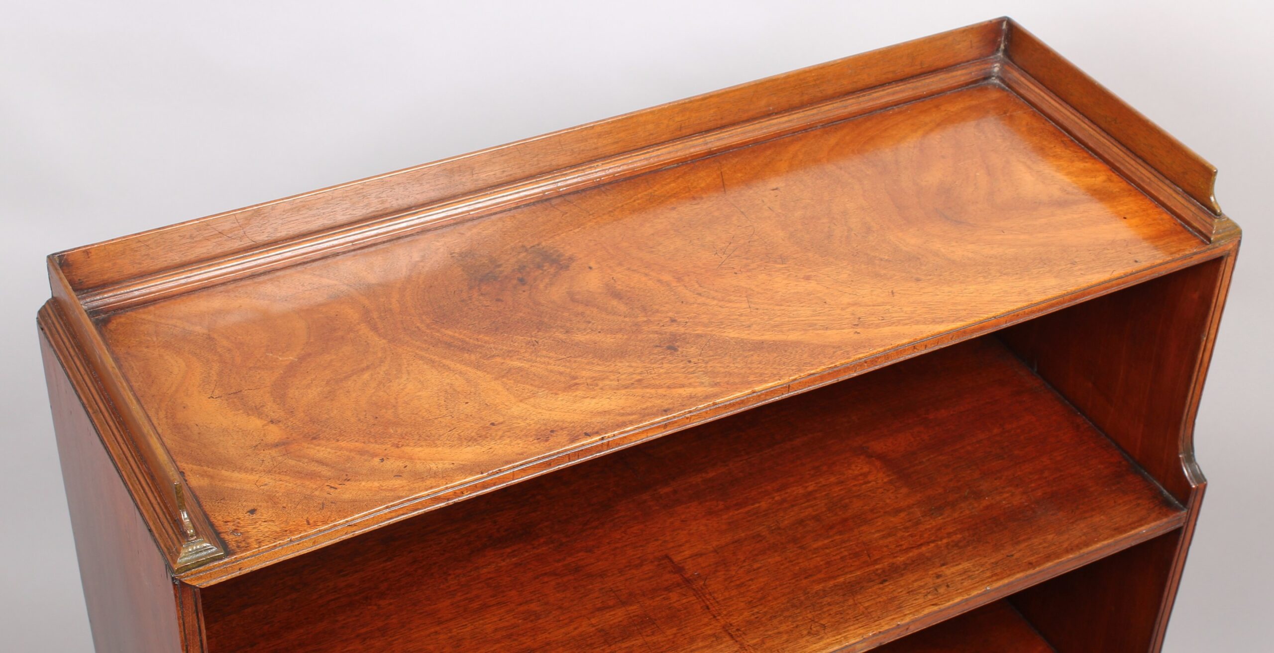 George IV period mahogany open bookcase