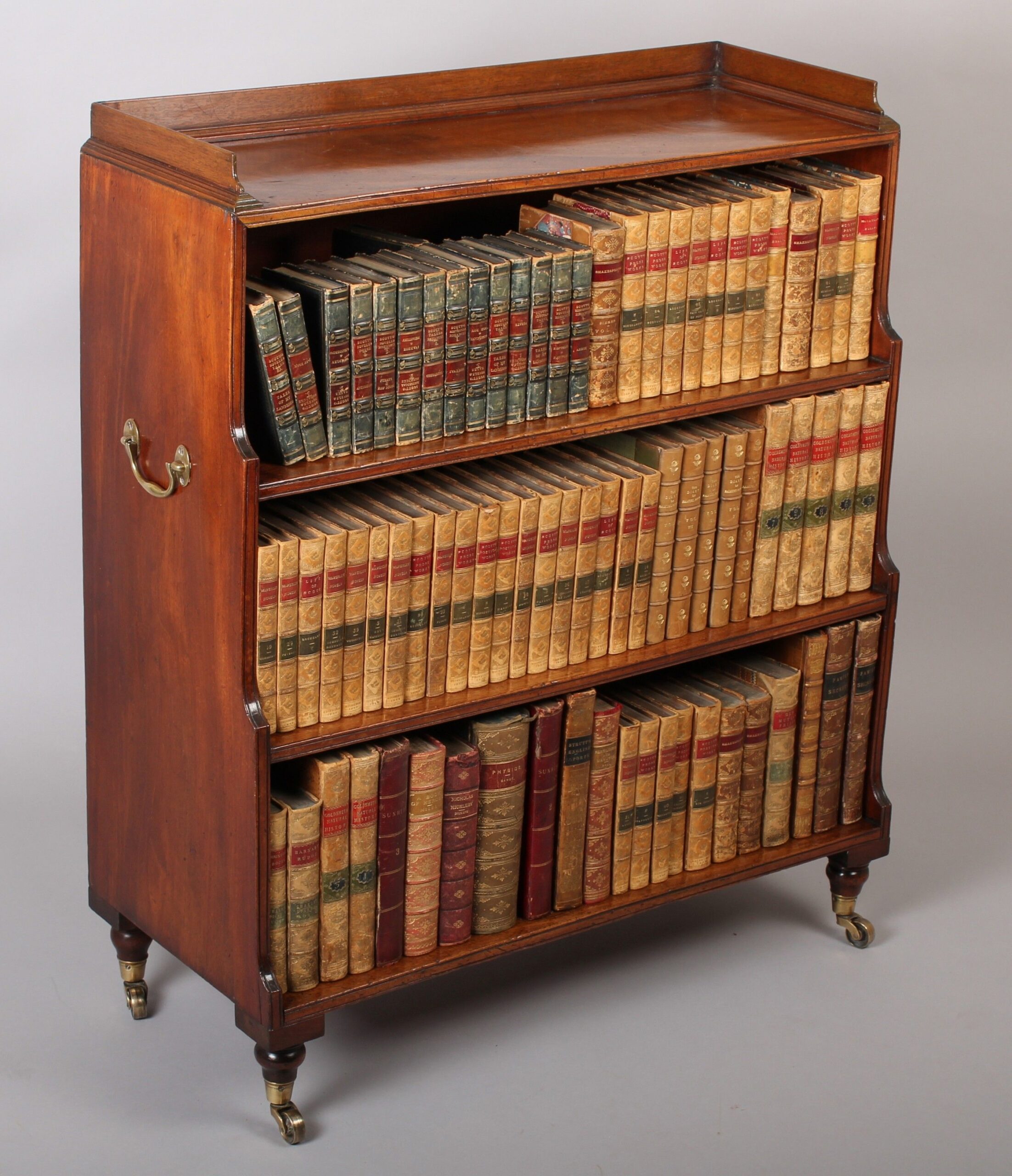 George IV period mahogany open bookcase