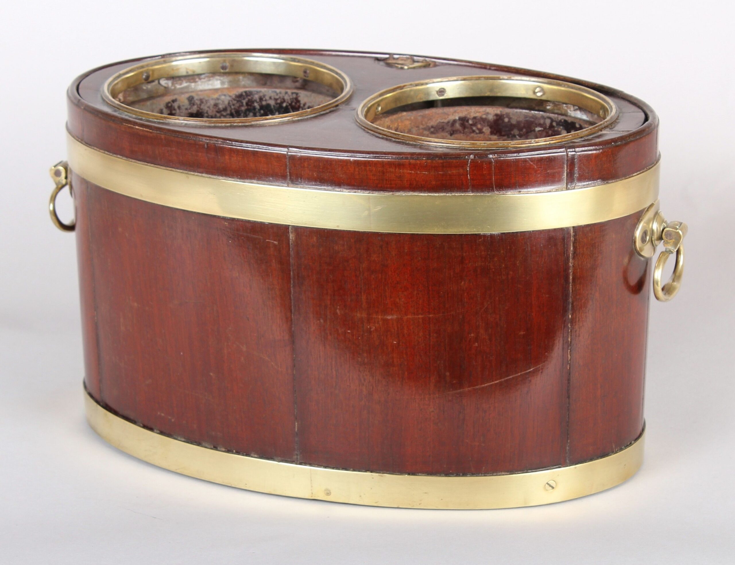 Rare George III period mahogany table bottle-cooler