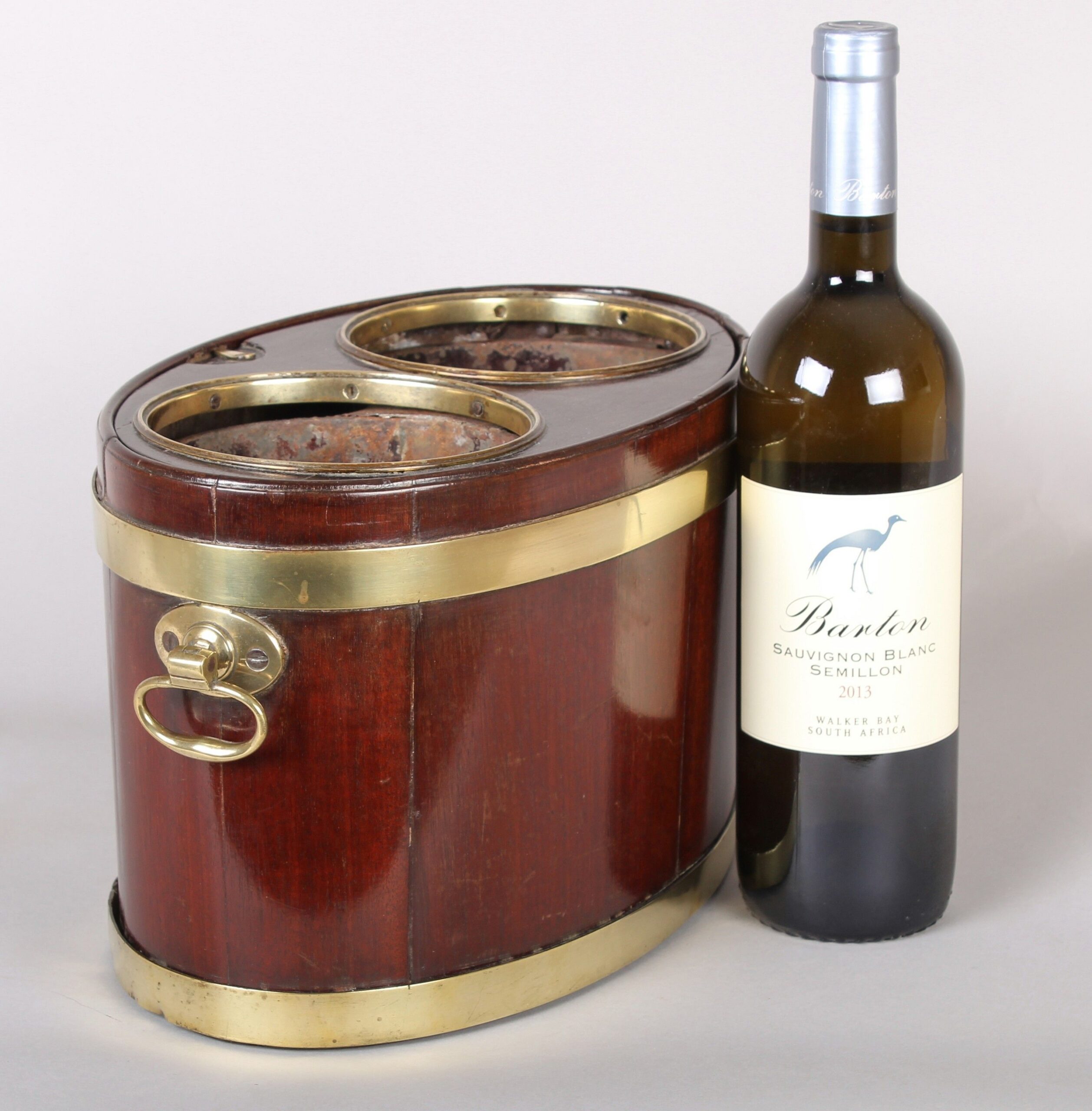 Rare George III period mahogany table bottle-cooler