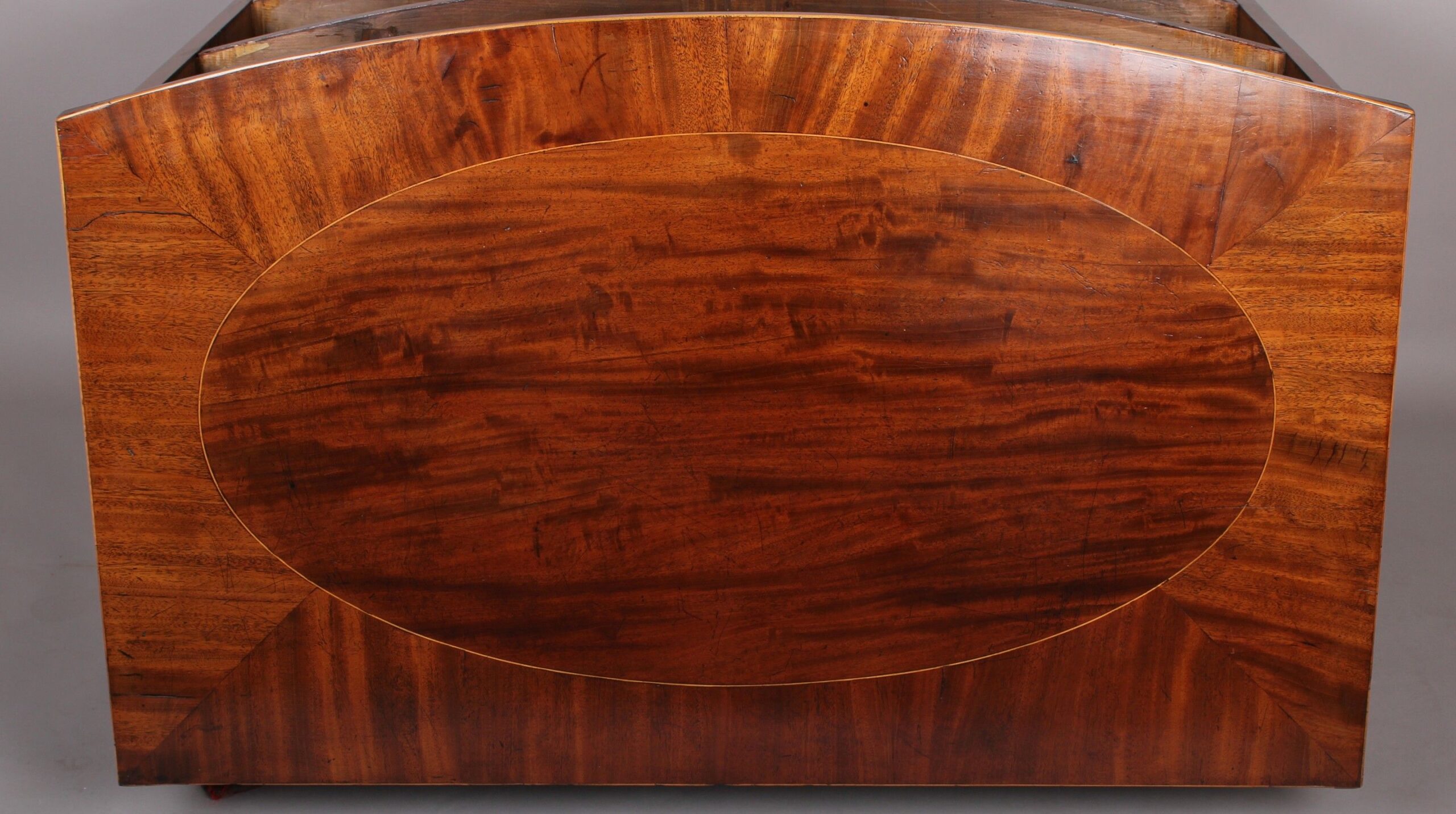 George III period mahogany bow-fronted chest-of-drawers