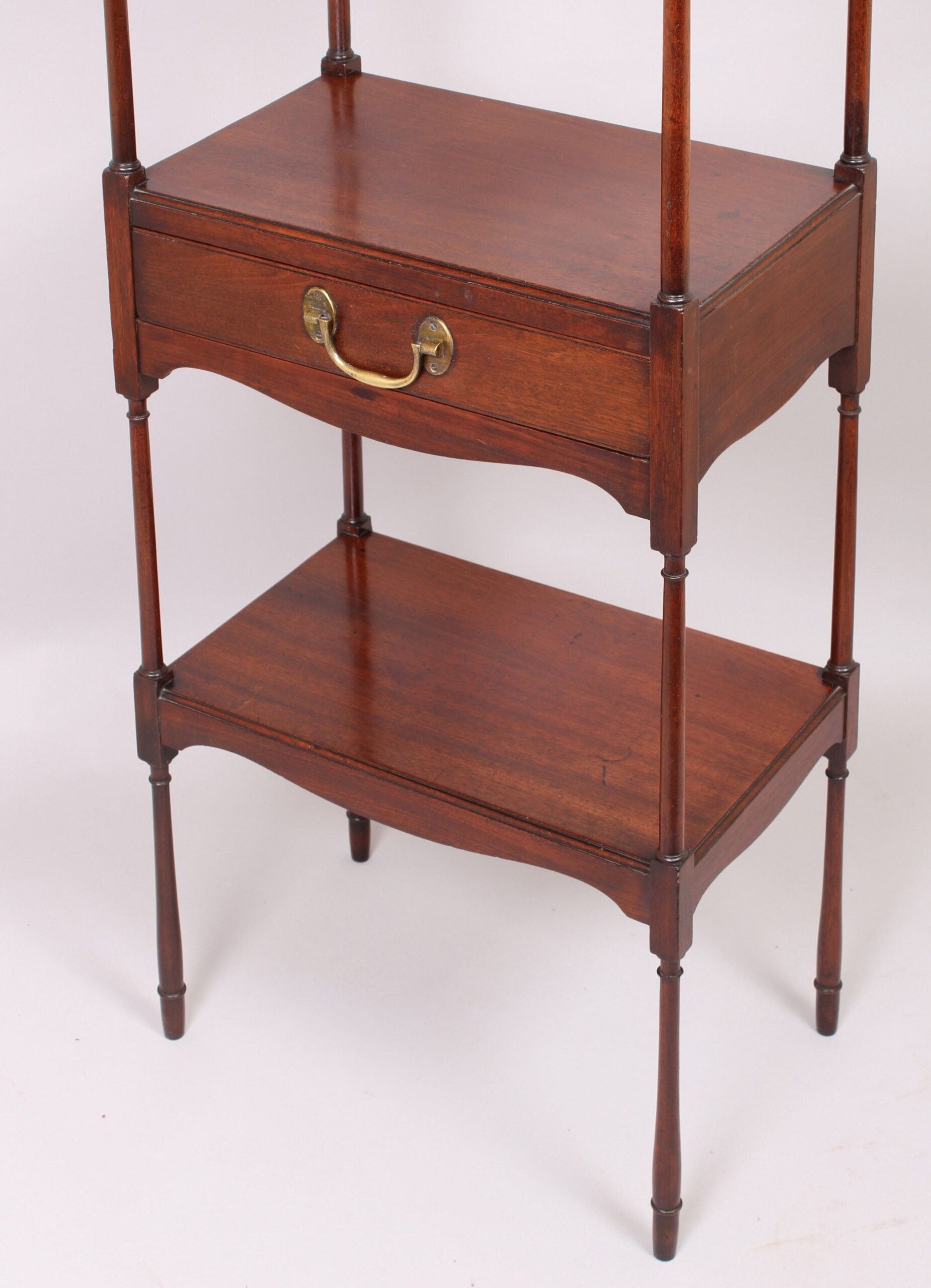 Rare George III period mahogany pyramid-form whatnot