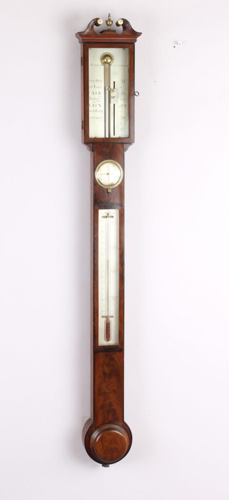 Fine mahogany stick barometer