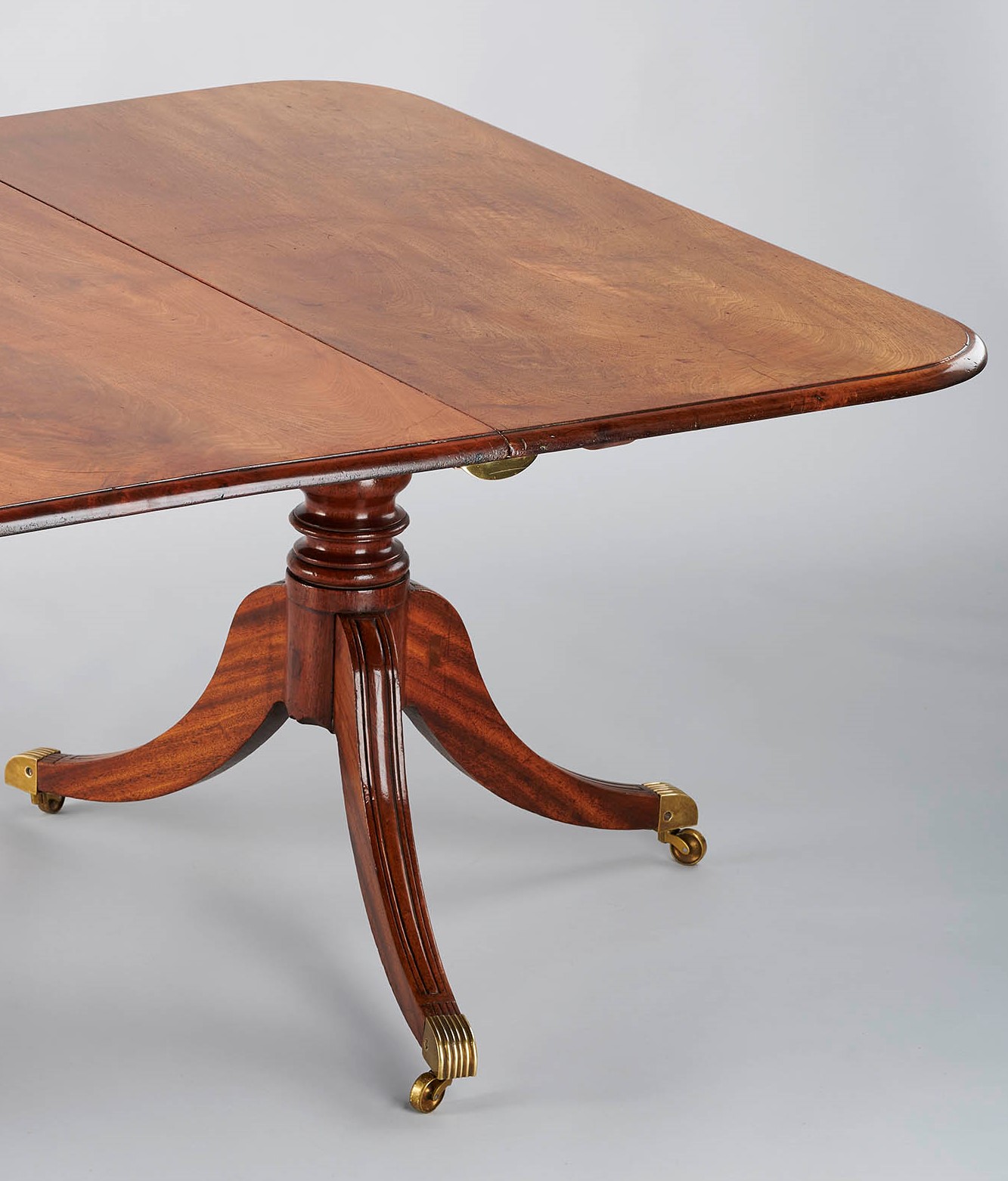 George IV period mahogany twin-pedestal dining-table
