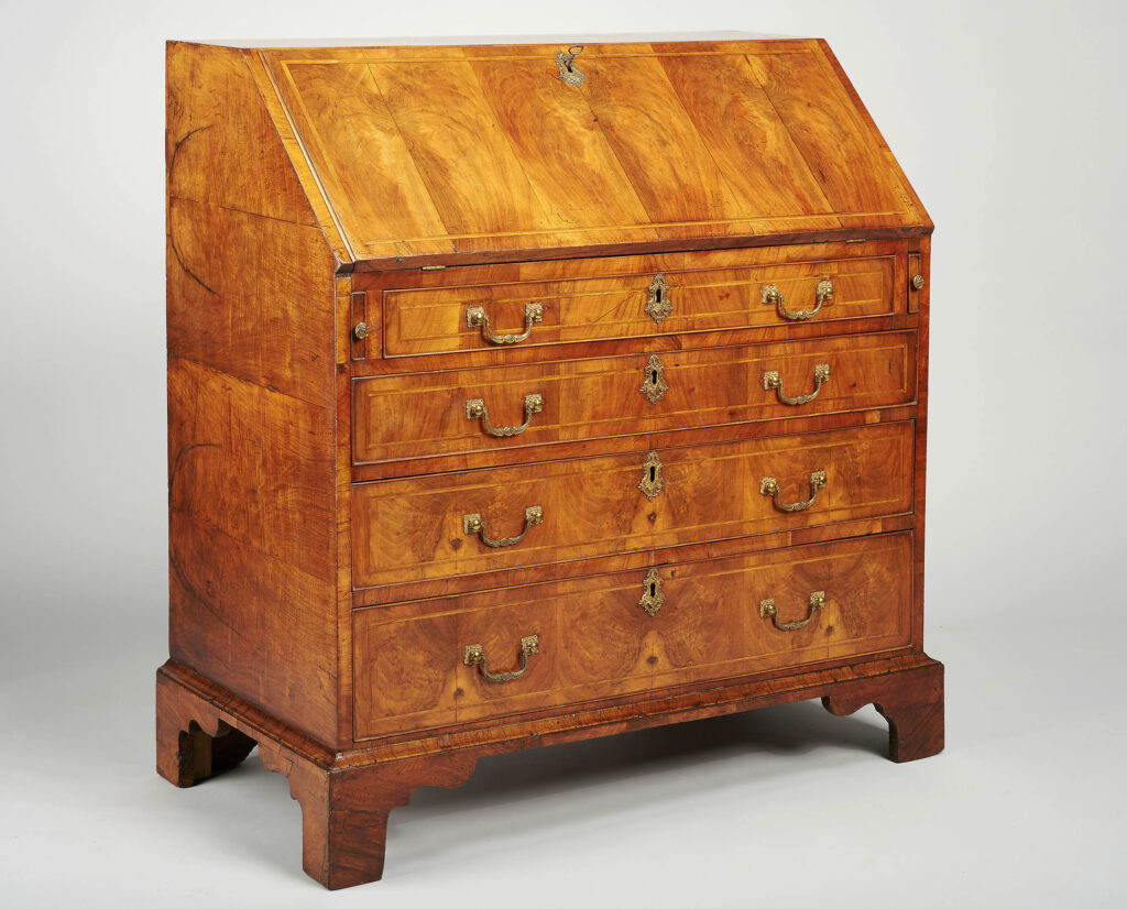George II period walnut bureau