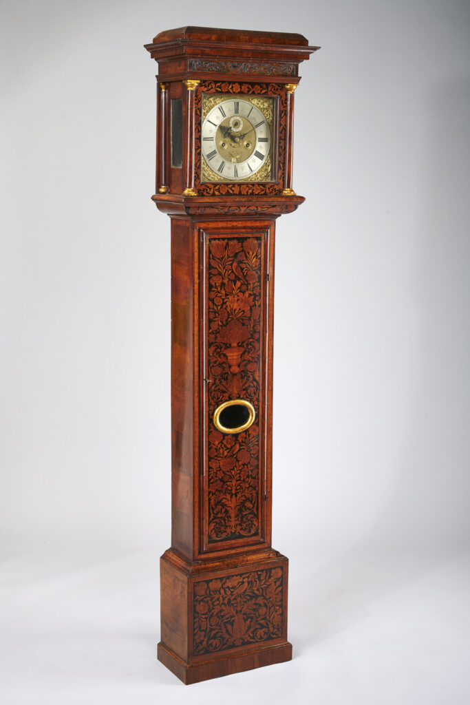 Fine William & Mary period walnut and marquetry long-case clock