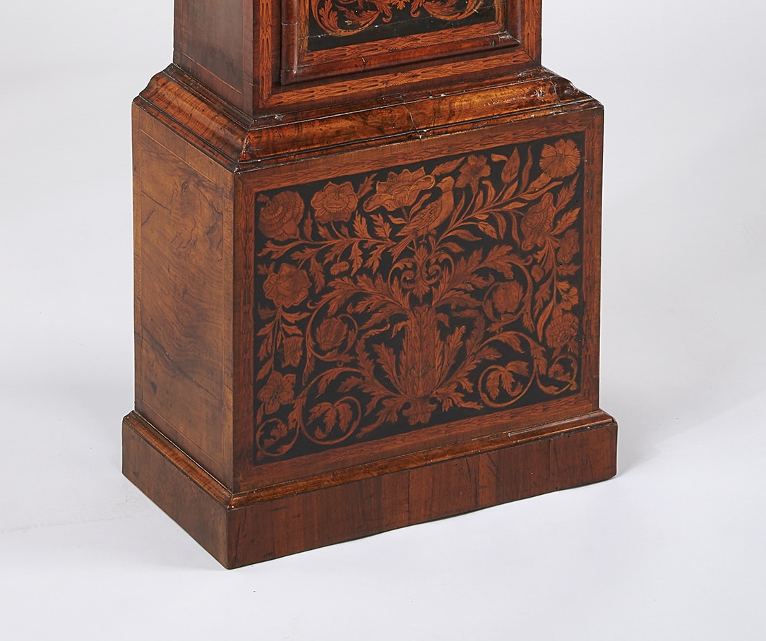 Fine William & Mary period walnut and marquetry long-case clock