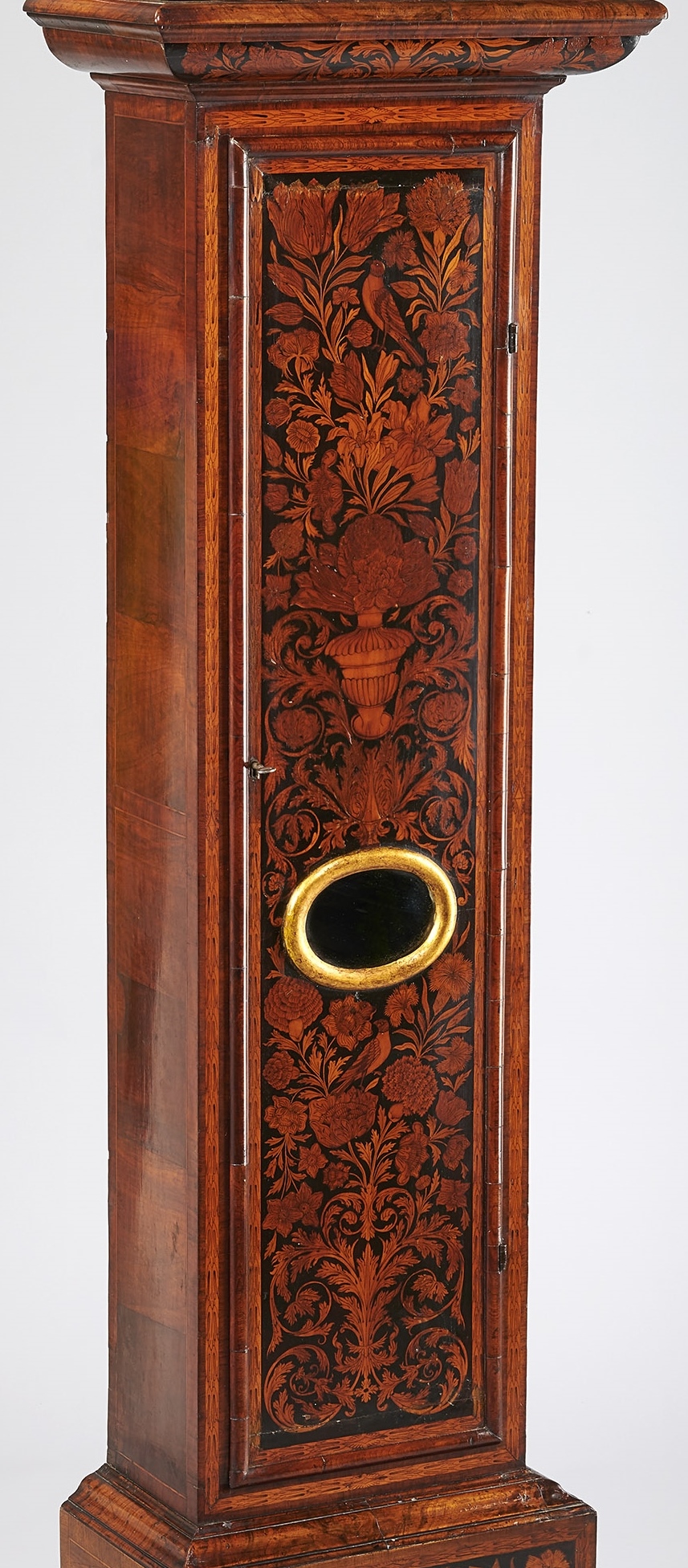 Fine William & Mary period walnut and marquetry long-case clock