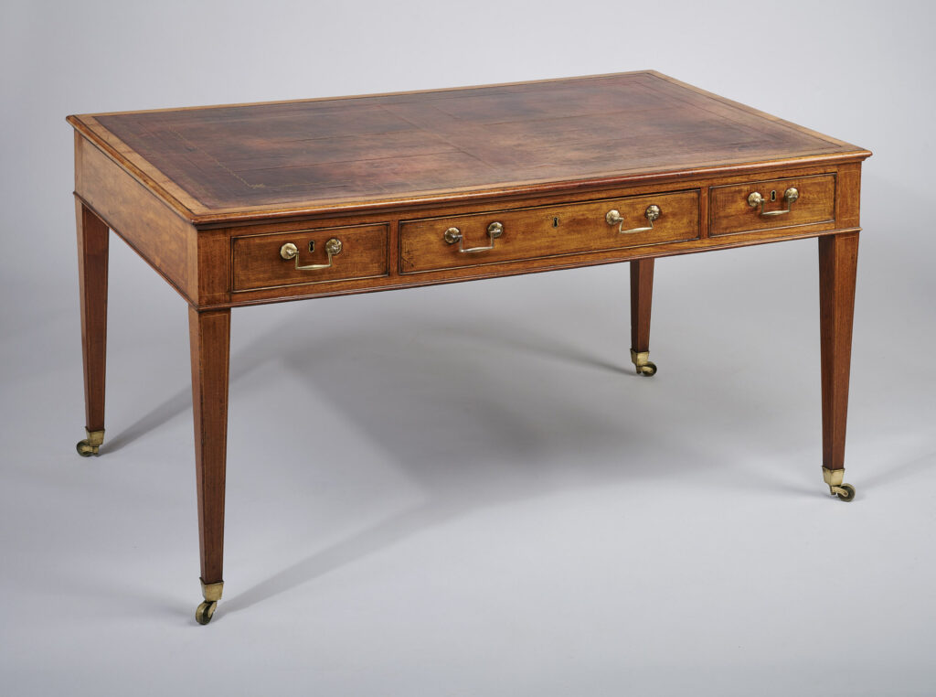 George III period mahogany double-sided writing-table
