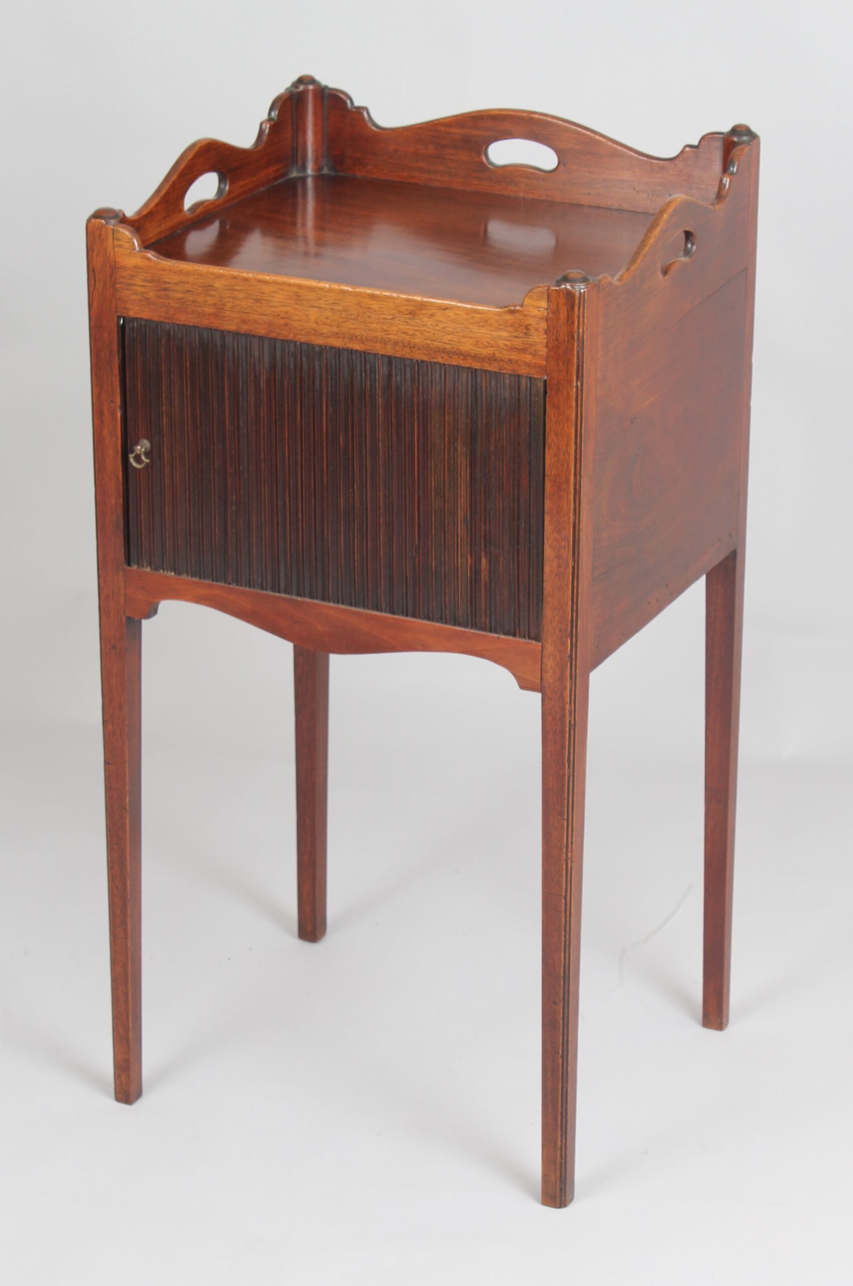 George III period mahogany bedside table