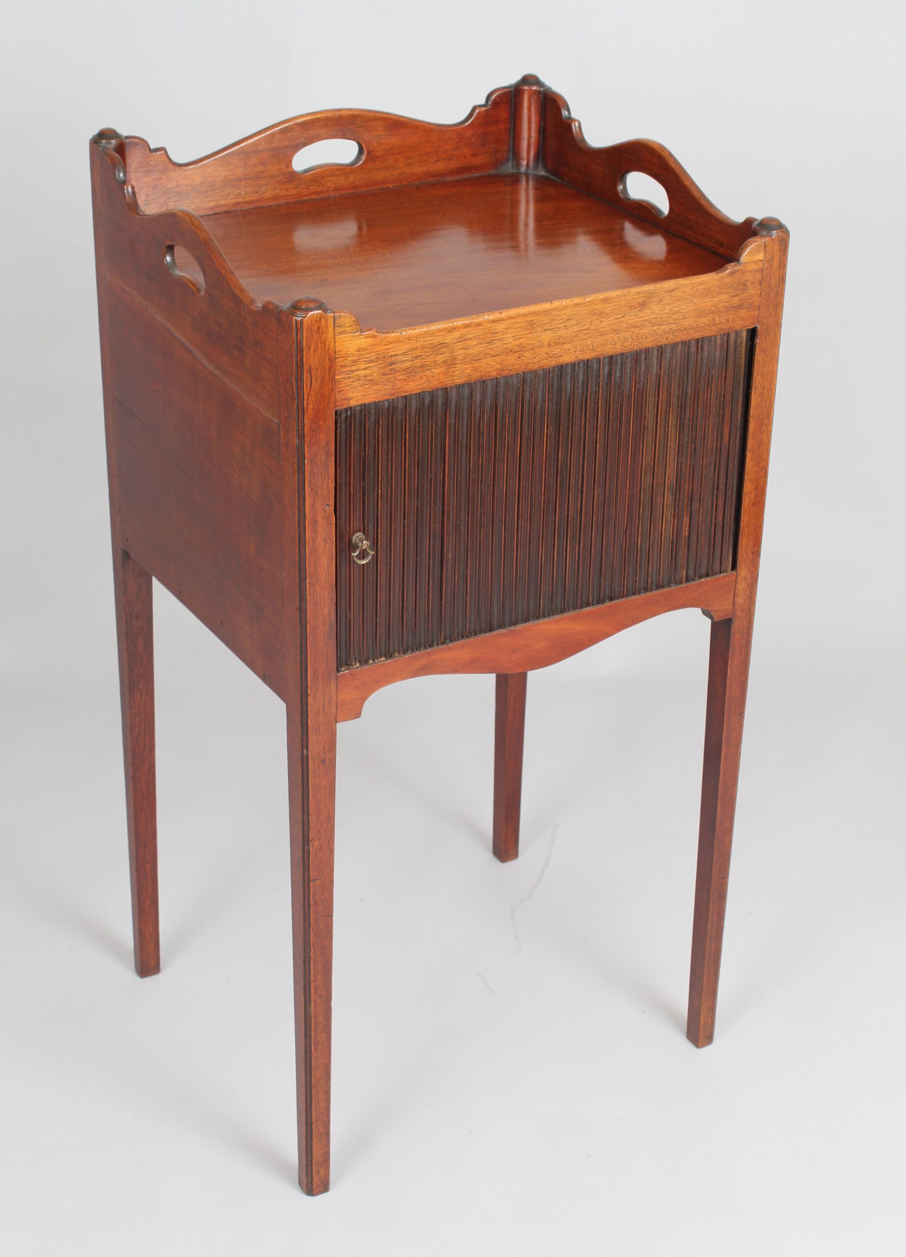 George III period mahogany bedside table