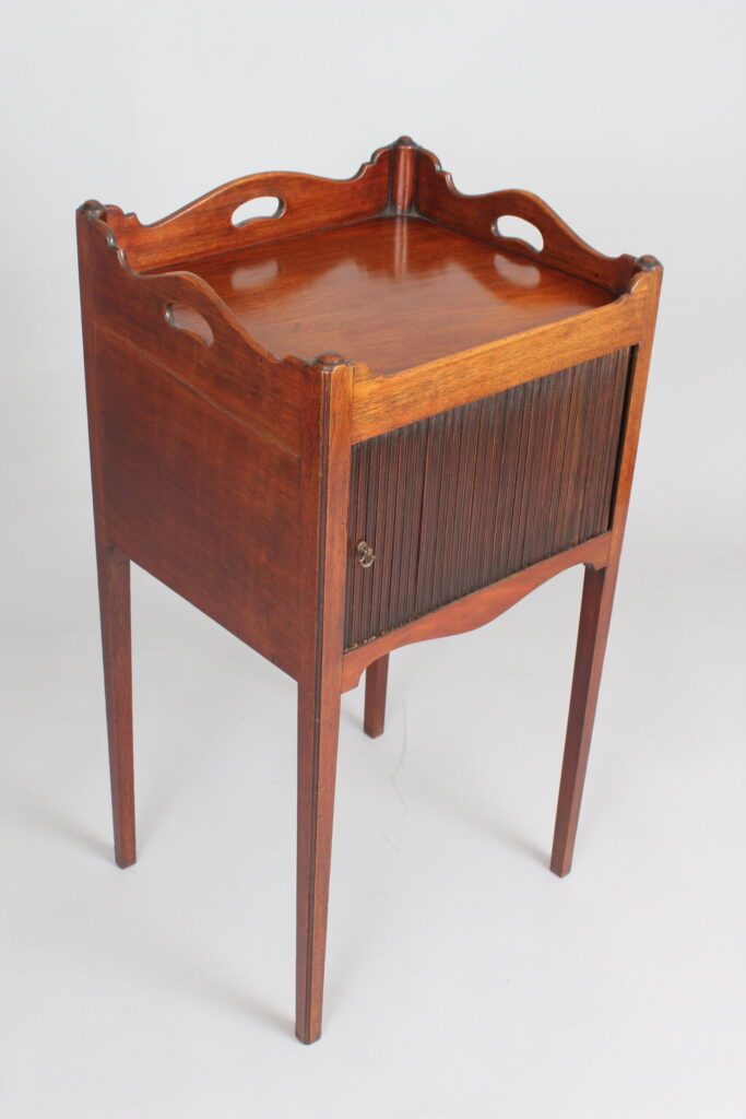 George III period mahogany bedside table