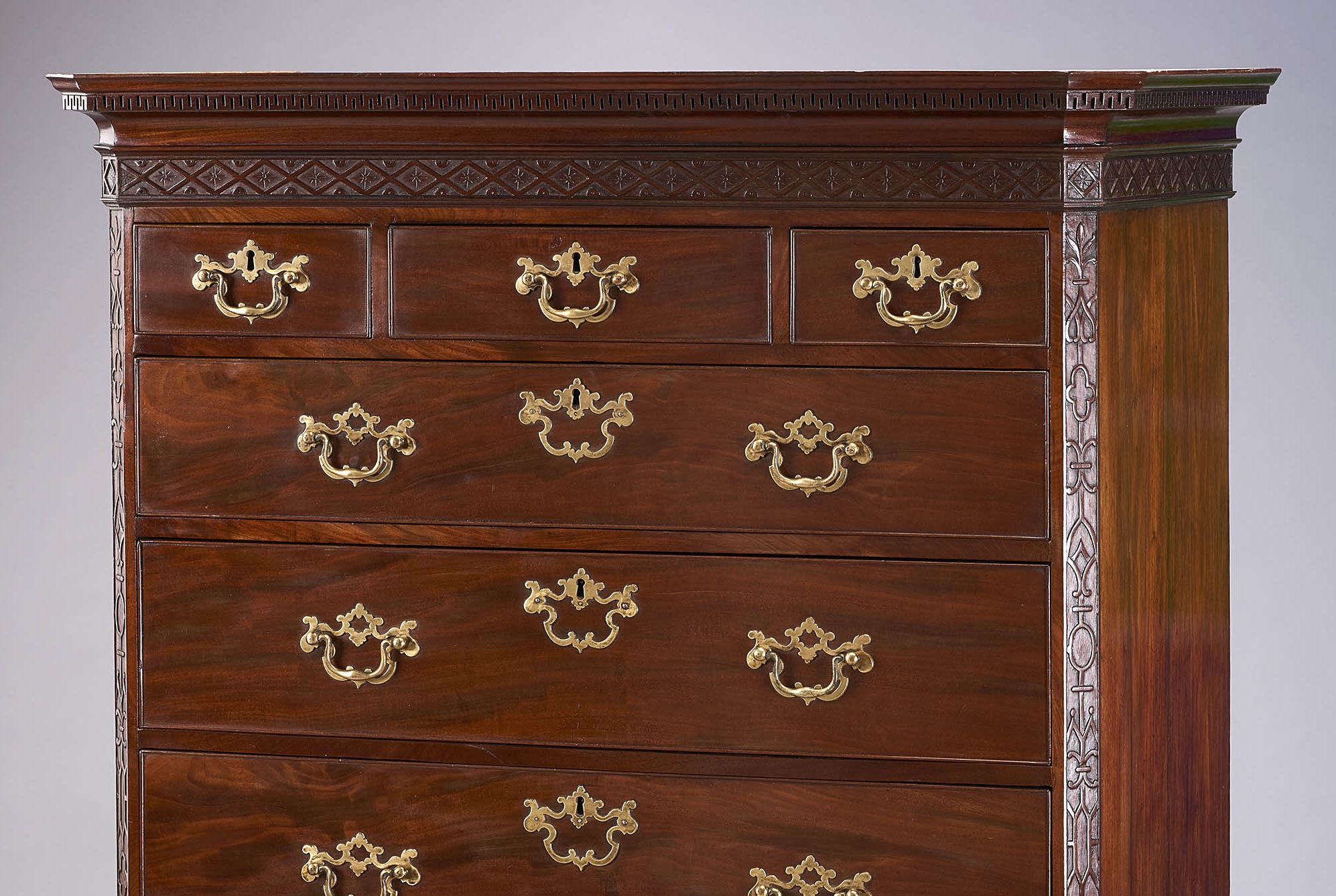 A fine and handsome George III period mahogany chest on chest