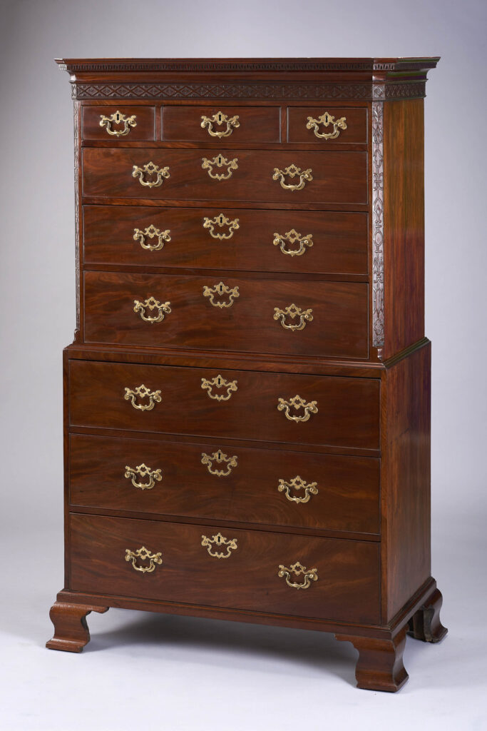 A fine and handsome George III period mahogany chest on chest