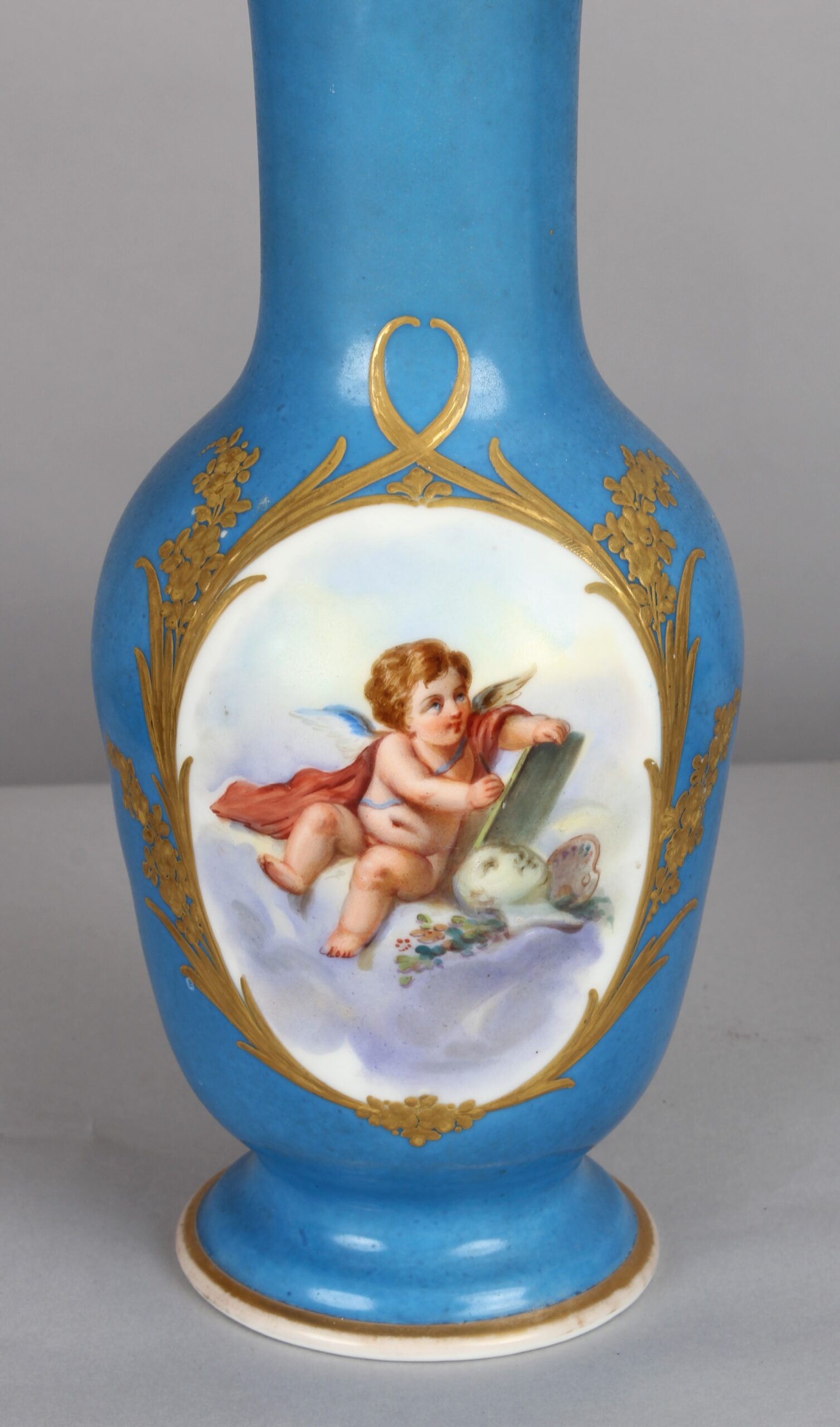 Pair of late 19th century French baluster-shaped vases